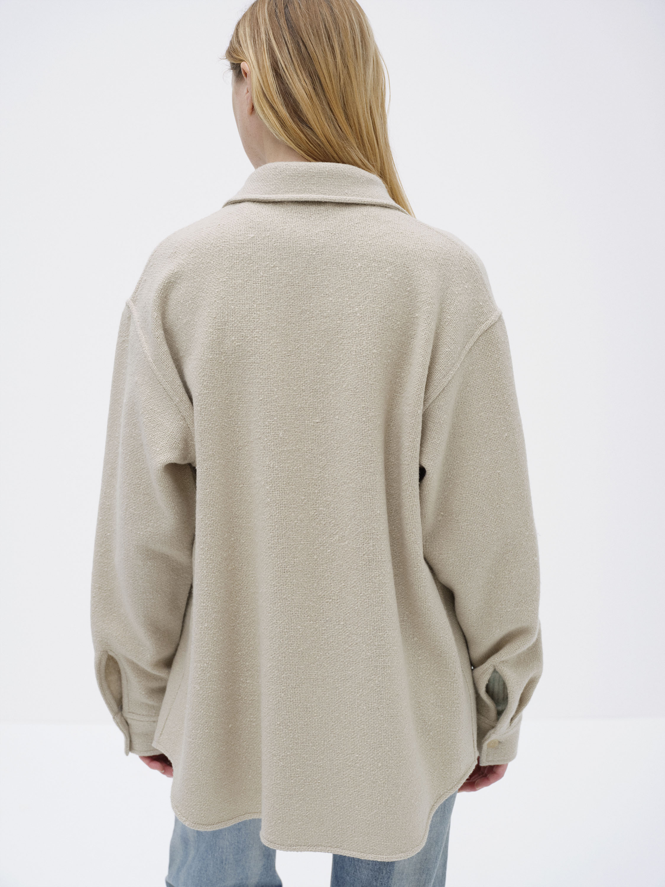 HOMESPUN TWEED SHIRT BLOUSON 詳細画像 IVORY BEIGE 4
