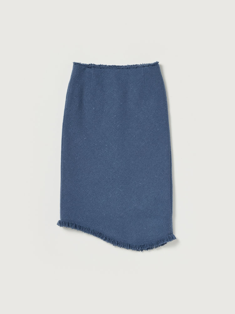 HOMESPUN TWEED FRINGE SKIRT