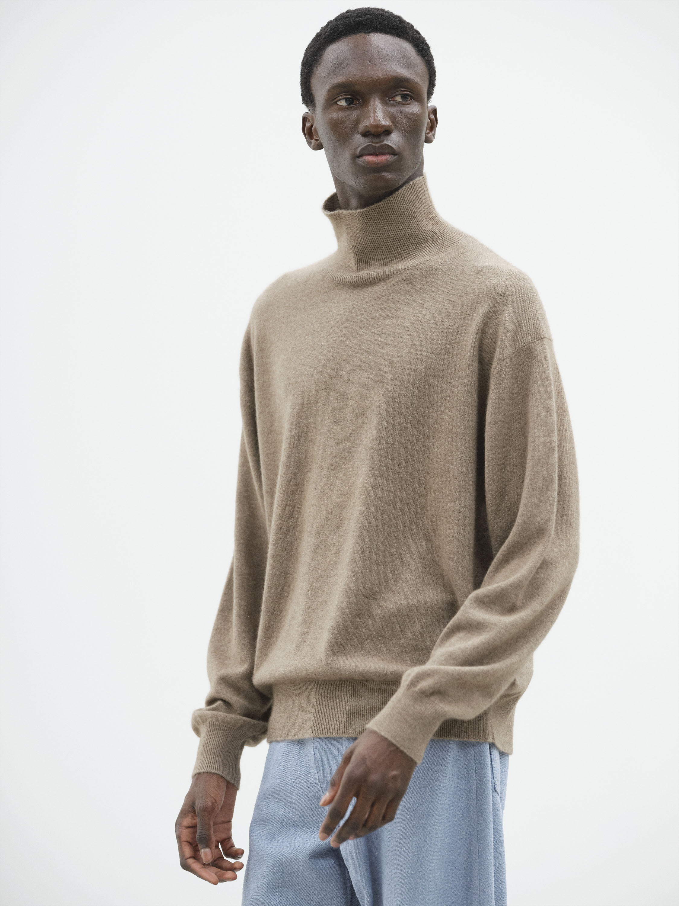 BABY CASHMERE KNIT TURTLE 詳細画像 NATURAL BROWN 2