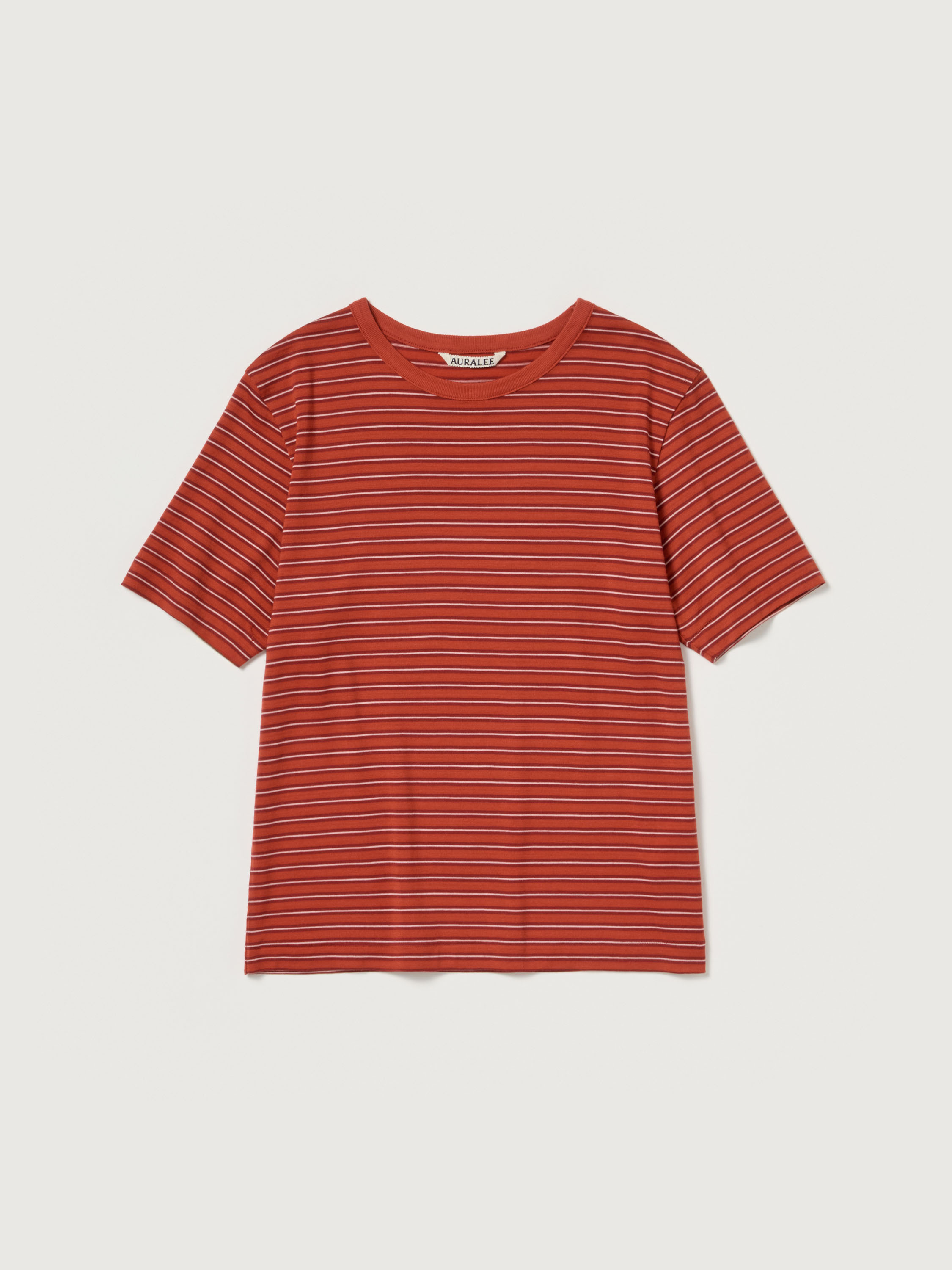 SOFT SMOOTH WOOL STRIPE JERSEY TEE 詳細画像 RED STRIPE 1