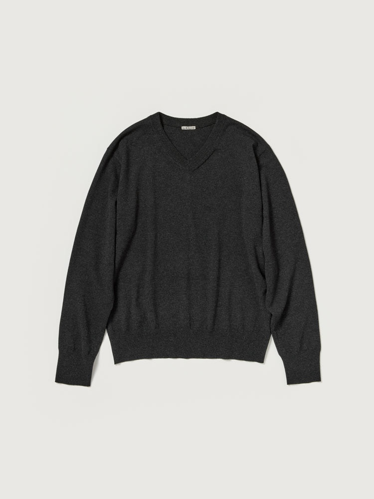 HIGH TWIST WOOL KNIT V-NECK P/O