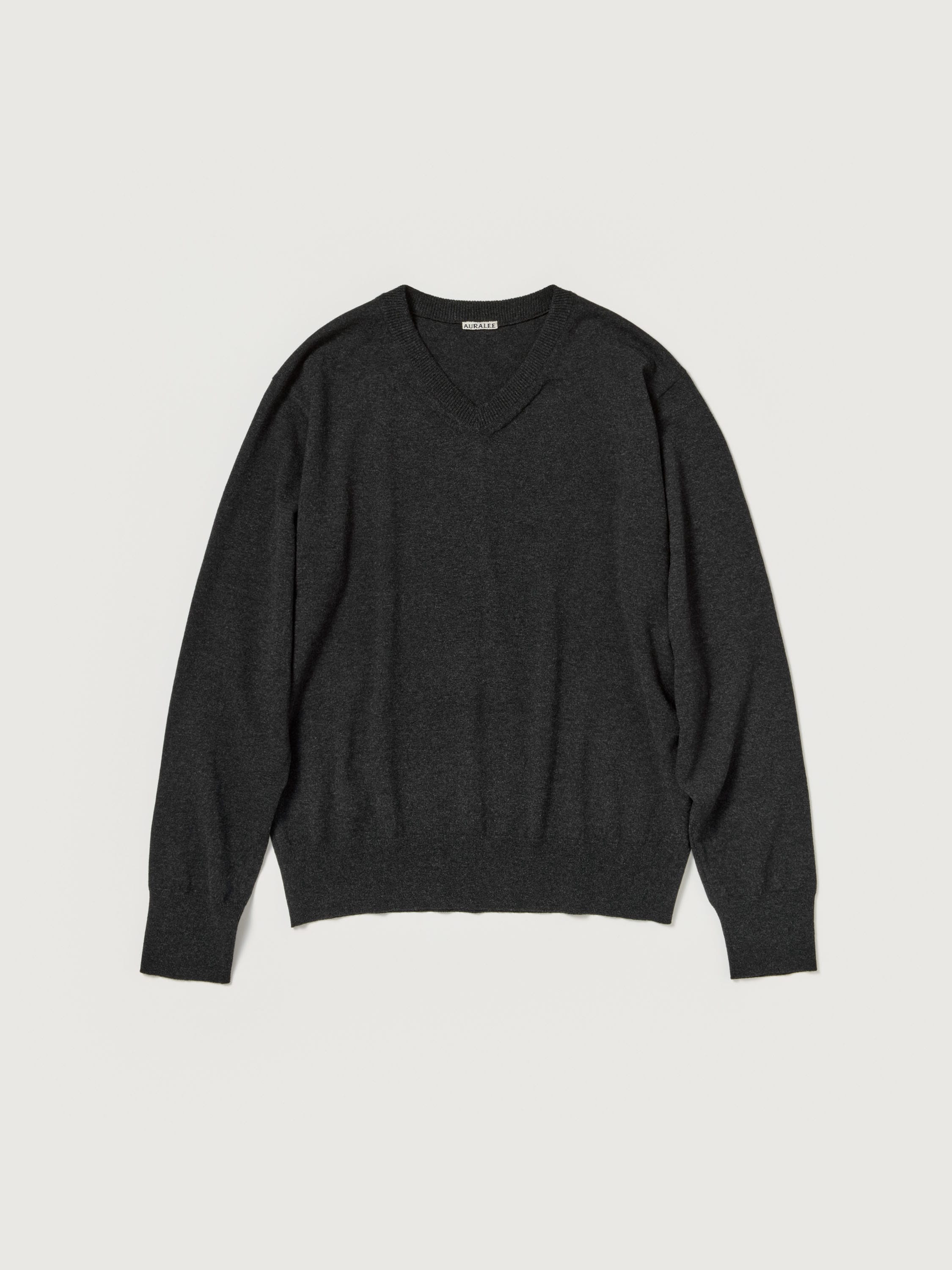 HIGH TWIST WOOL KNIT V-NECK P/O 詳細画像 CHARCOAL 5