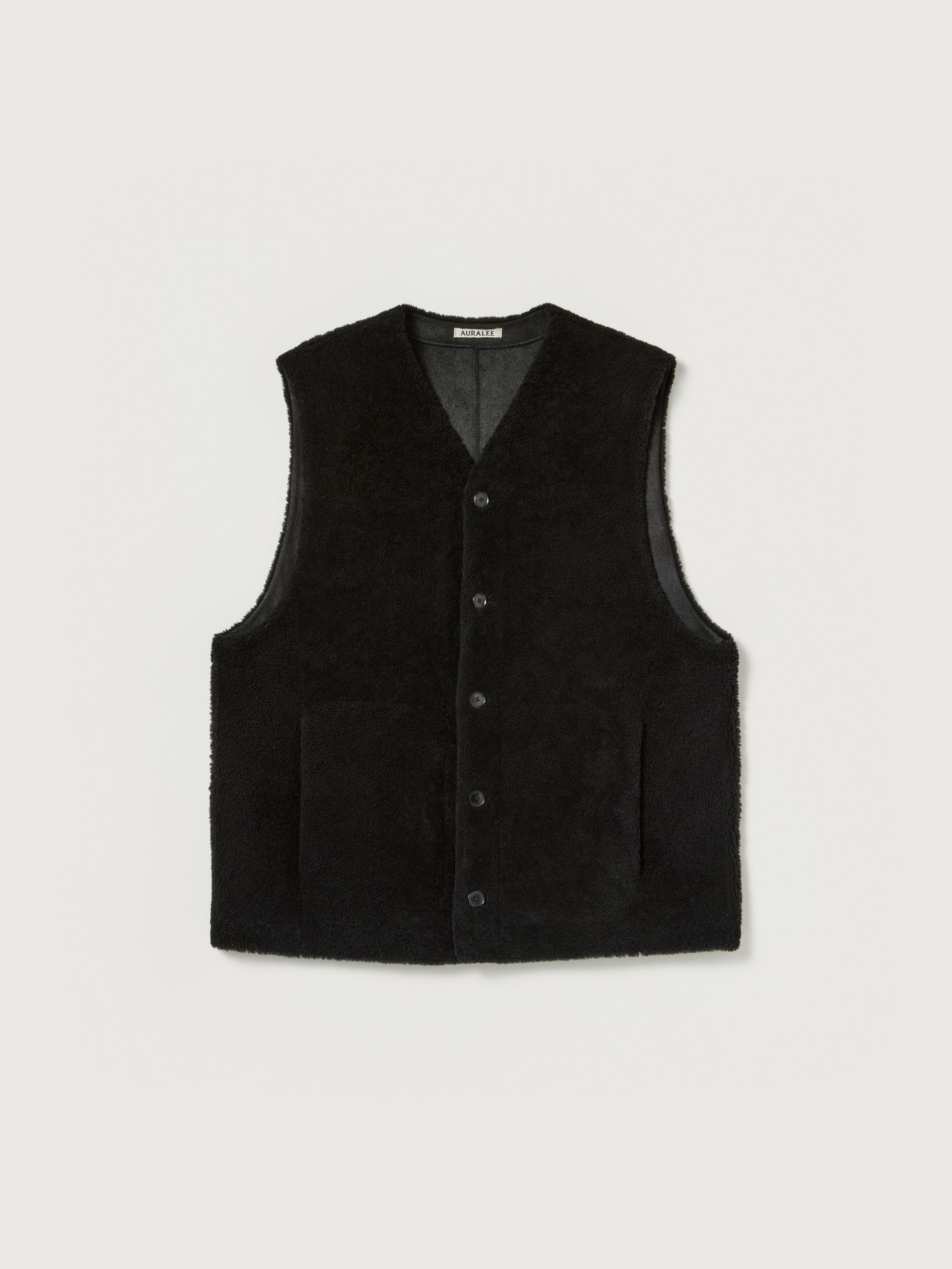 MERINO MOUTON VEST 詳細画像 BLACK 1