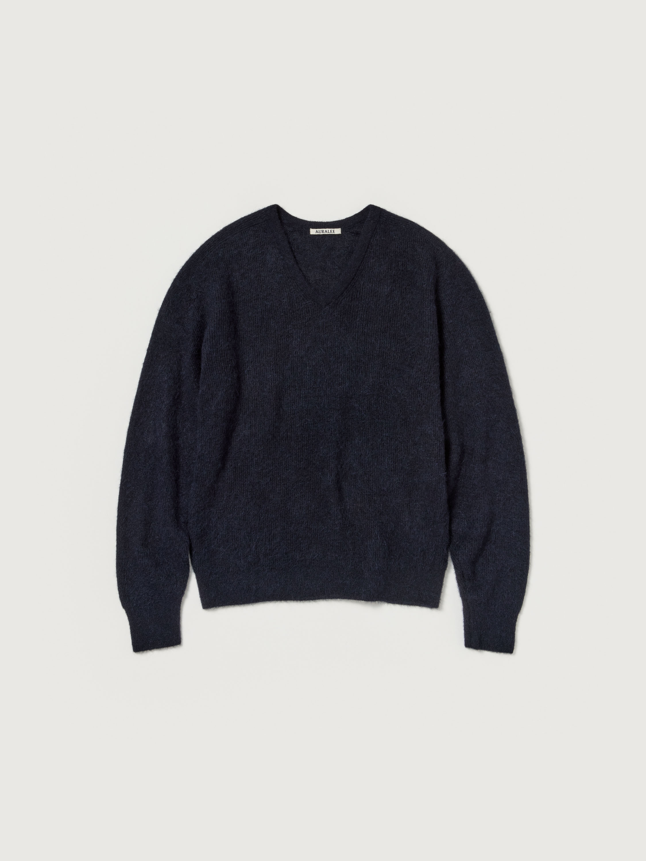 BABY SURI ALPACA SHEER KNIT V-NECK P/O 詳細画像 NAVY 1