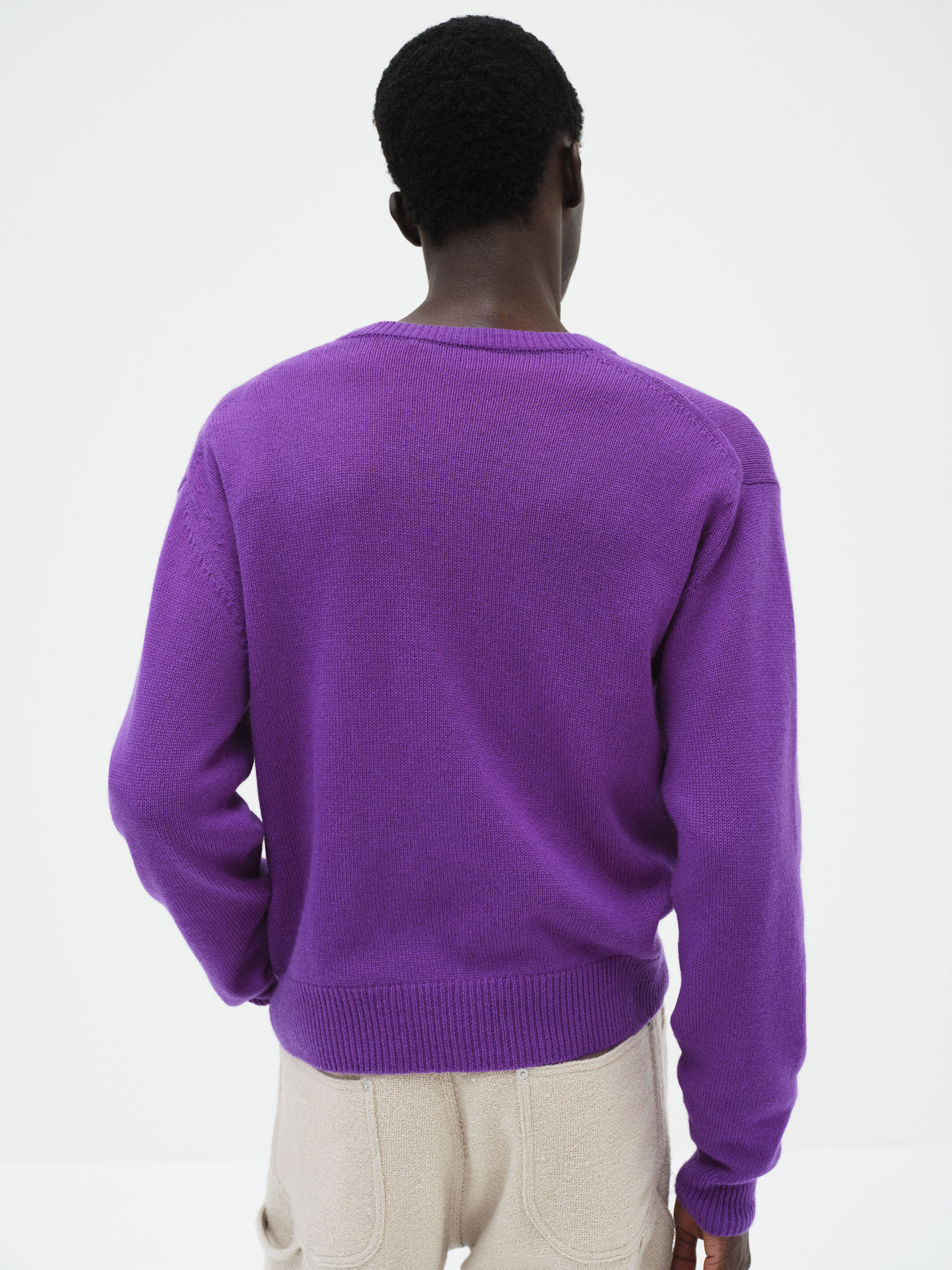 LIGHT CASHMERE KNIT V-NECK P/O 詳細画像 PURPLE 3