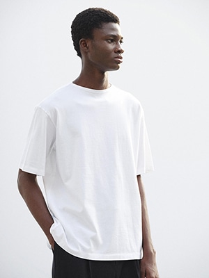 LUSTER PLAITING BOAT NECK TEE