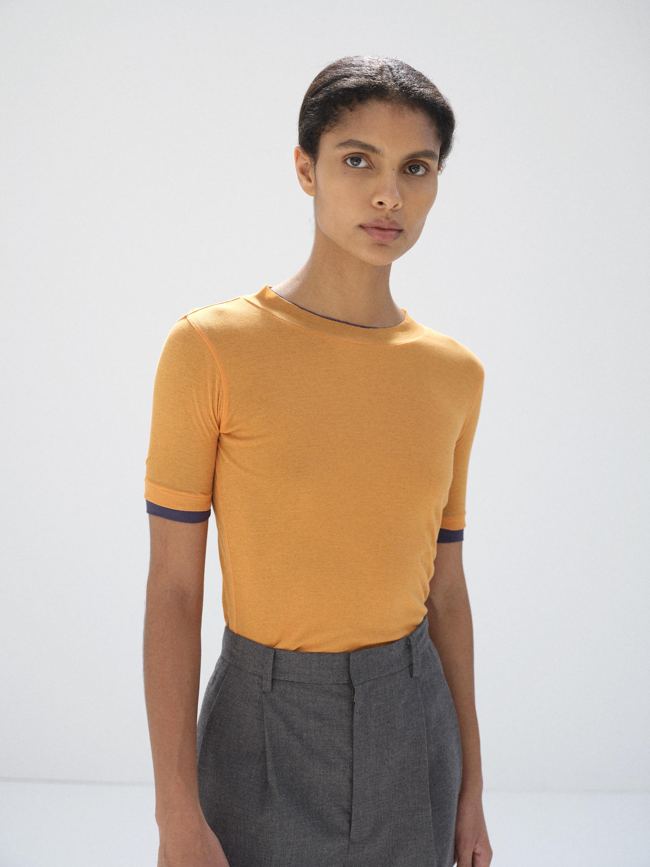 SUPER HIGH GAUGE SHEER RIB TEE 詳細画像 ORANGE 2