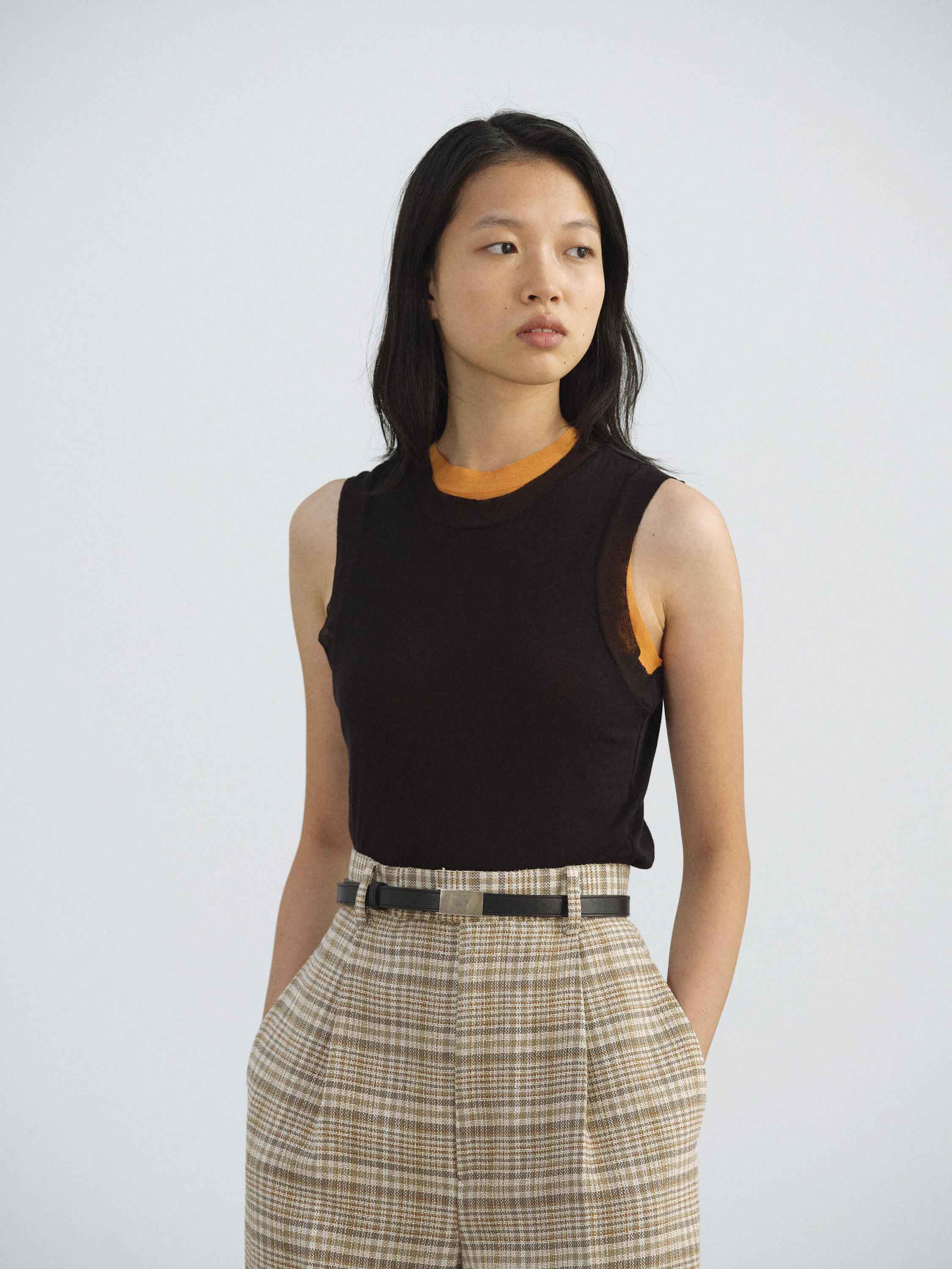 SUPER HIGH GAUGE SHEER RIB TANK TOP 詳細画像 BLACK 1