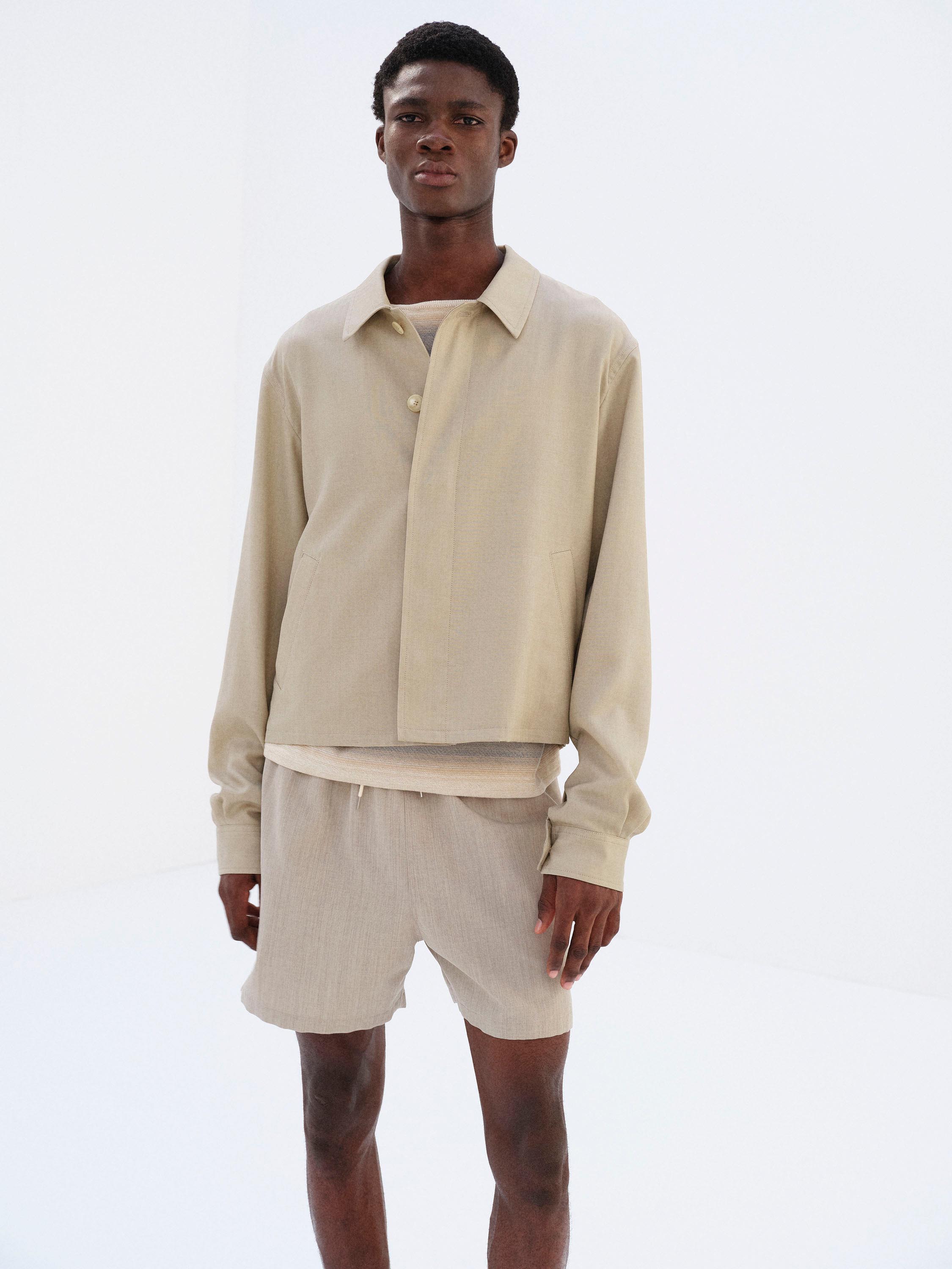 WOOL HERRINGBONE BLOUSON 詳細画像 BEIGE 1