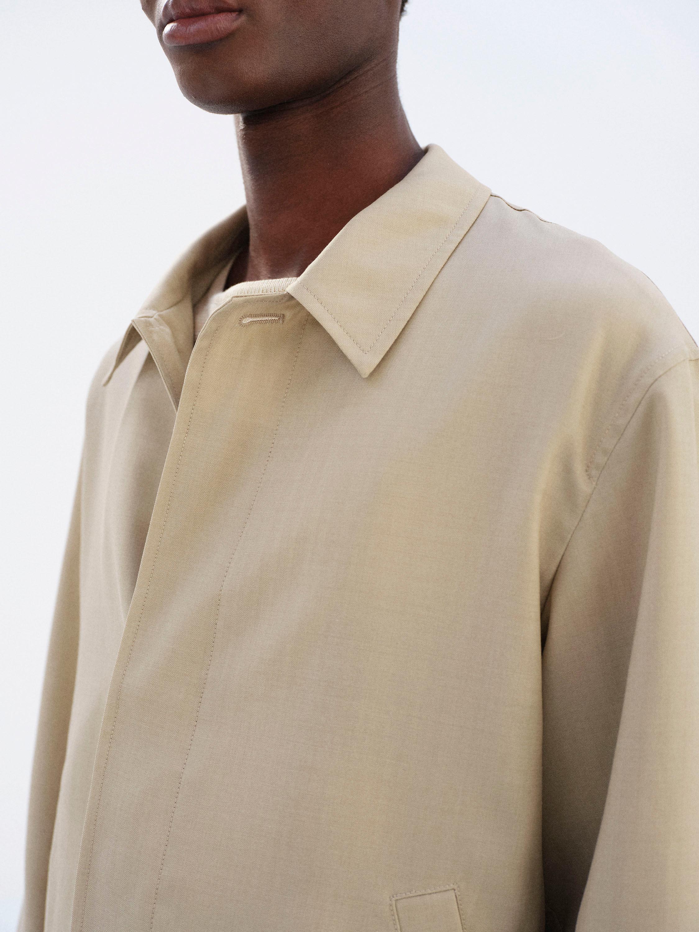 WOOL HERRINGBONE BLOUSON 詳細画像 BEIGE 2