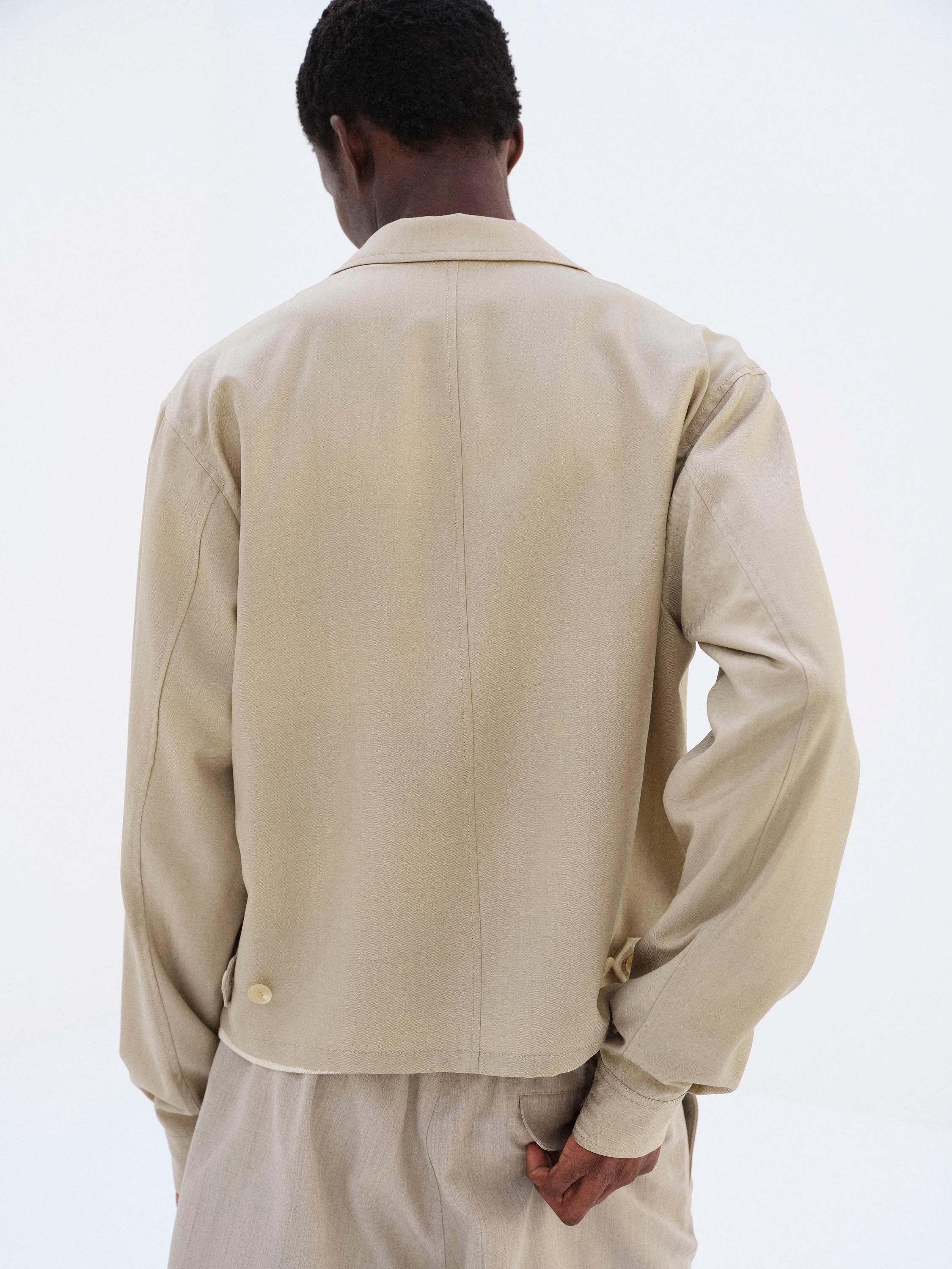 WOOL HERRINGBONE BLOUSON 詳細画像 BEIGE 4