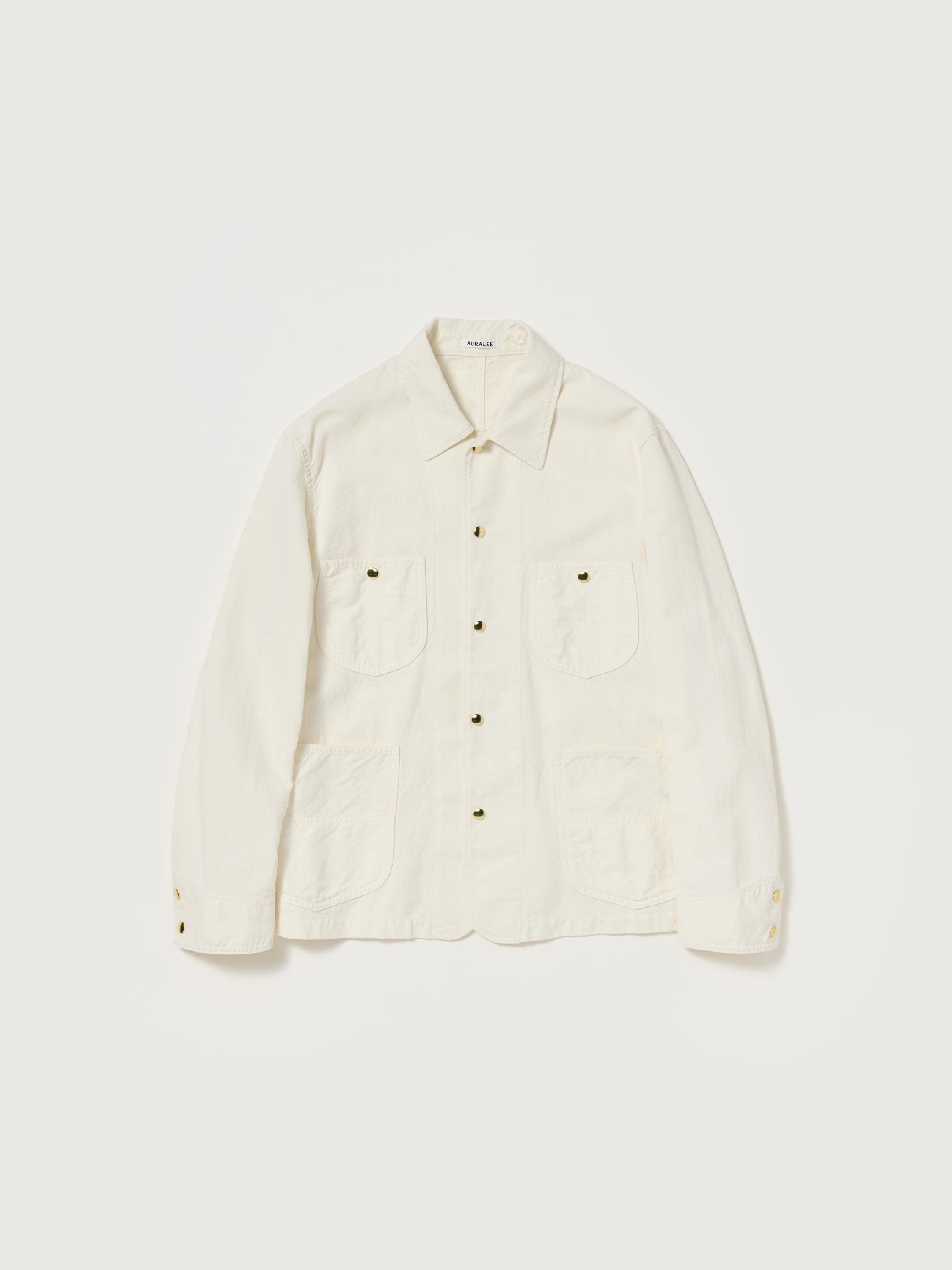 WOOL COTTON LINEN OX WORK JACKET 詳細画像 OFF WHITE 5
