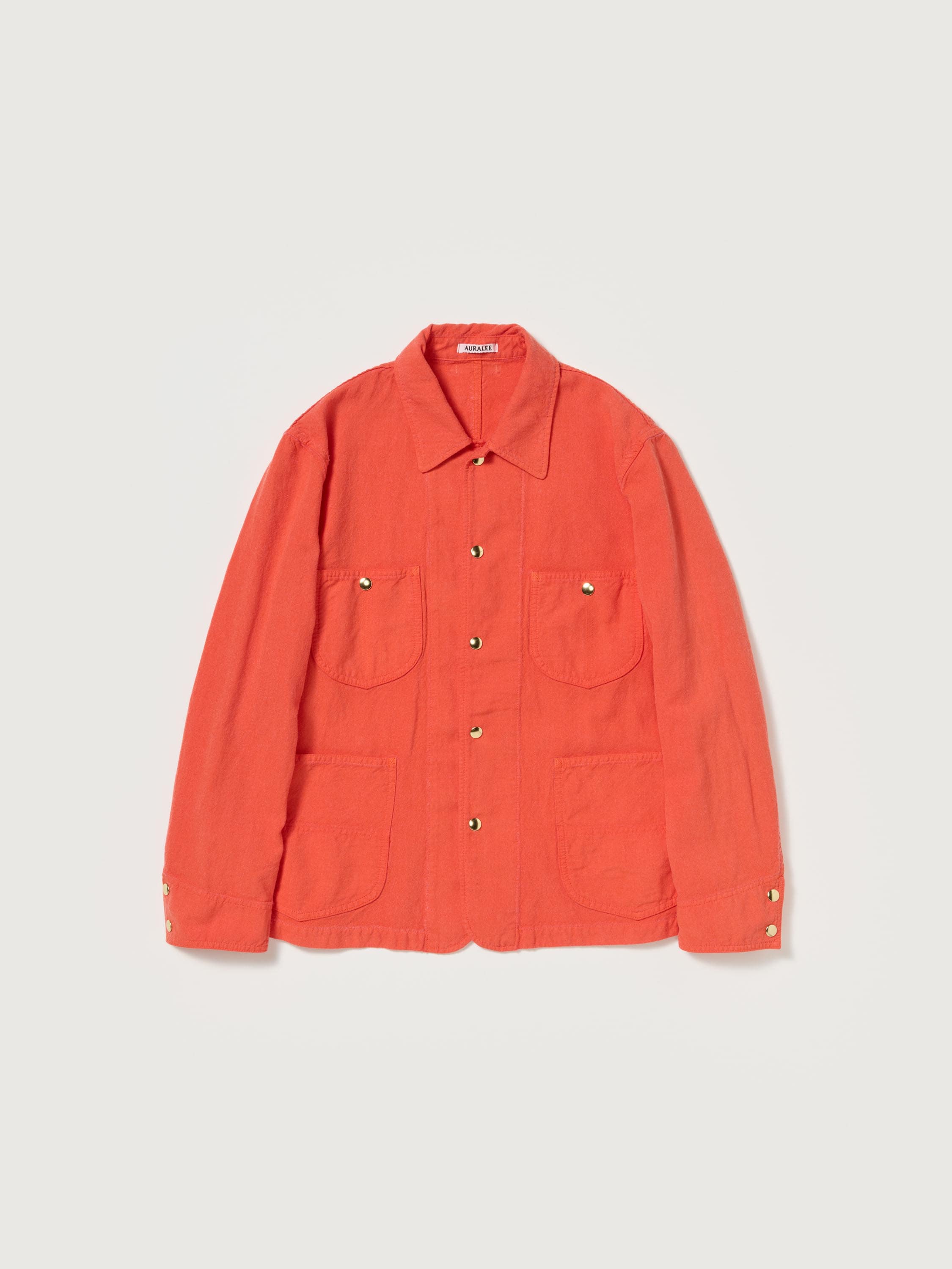 WOOL COTTON LINEN OX WORK JACKET 詳細画像 RED ORANGE 1