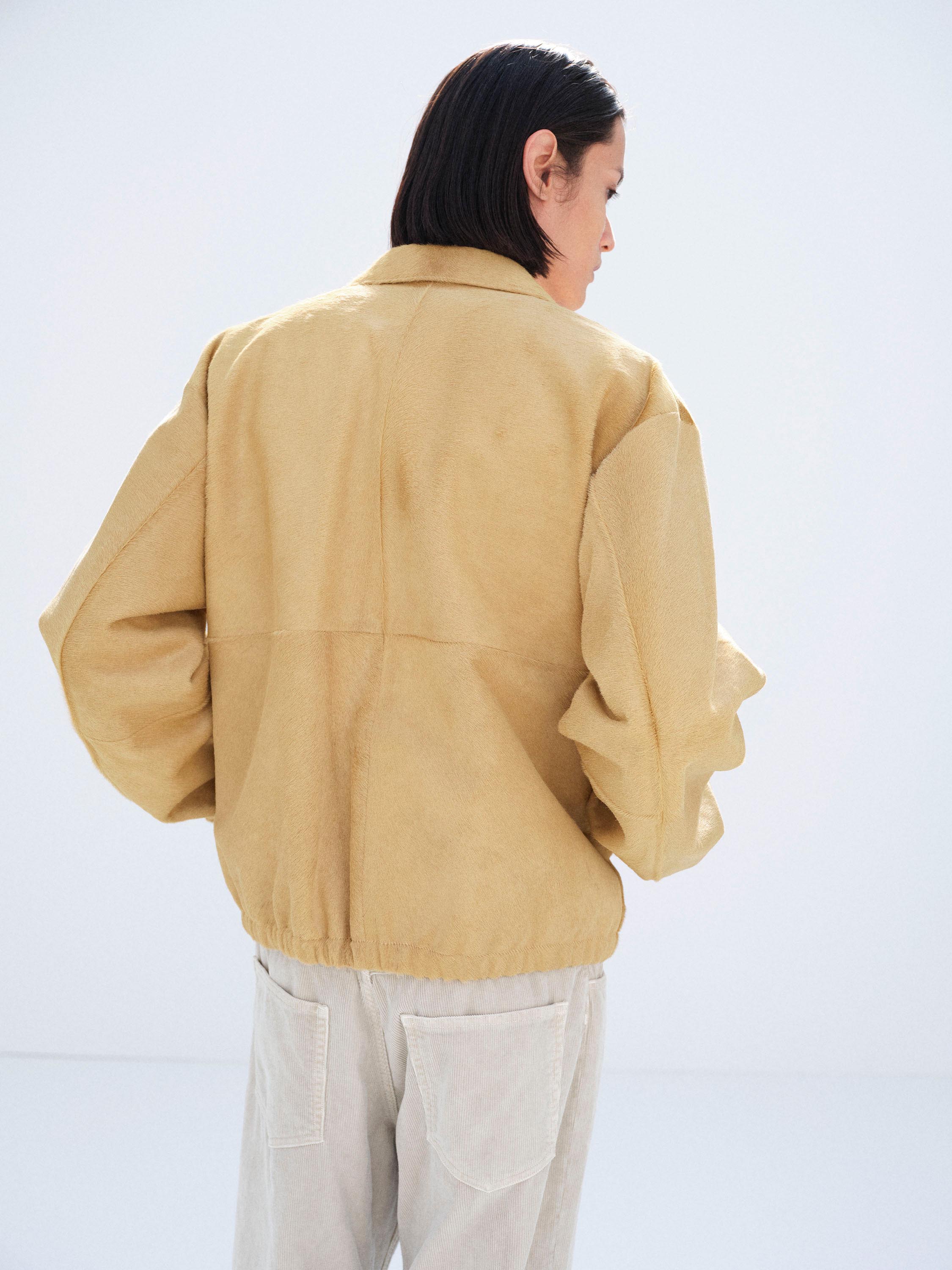 CALF HAIR ZIP BLOUSON 詳細画像 BEIGE 5