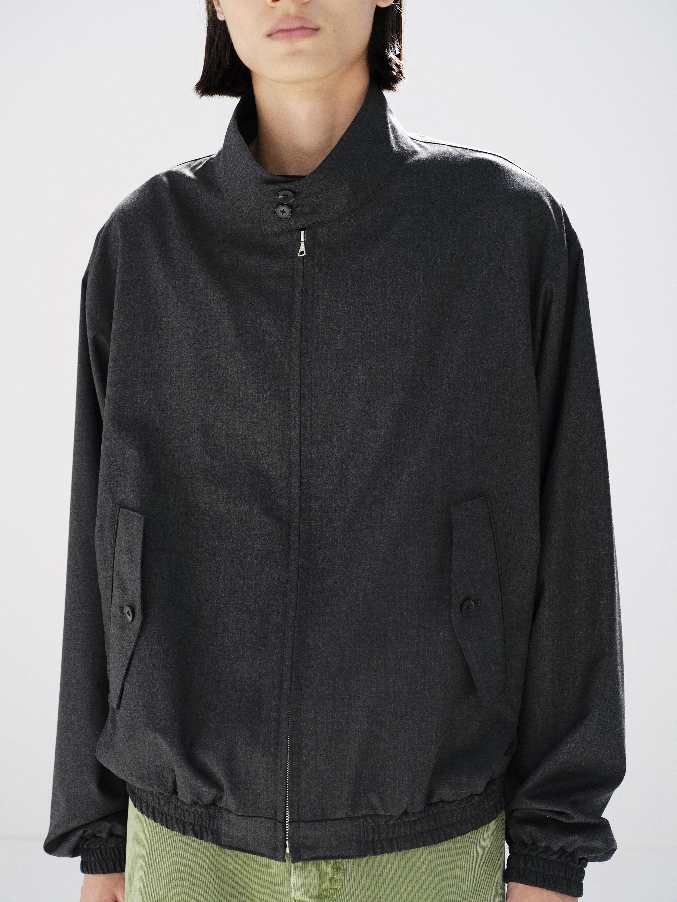 ULTRA FINE TROPICAL WOOL ZIP BLOUSON 詳細画像 TOP CHARCOAL 2