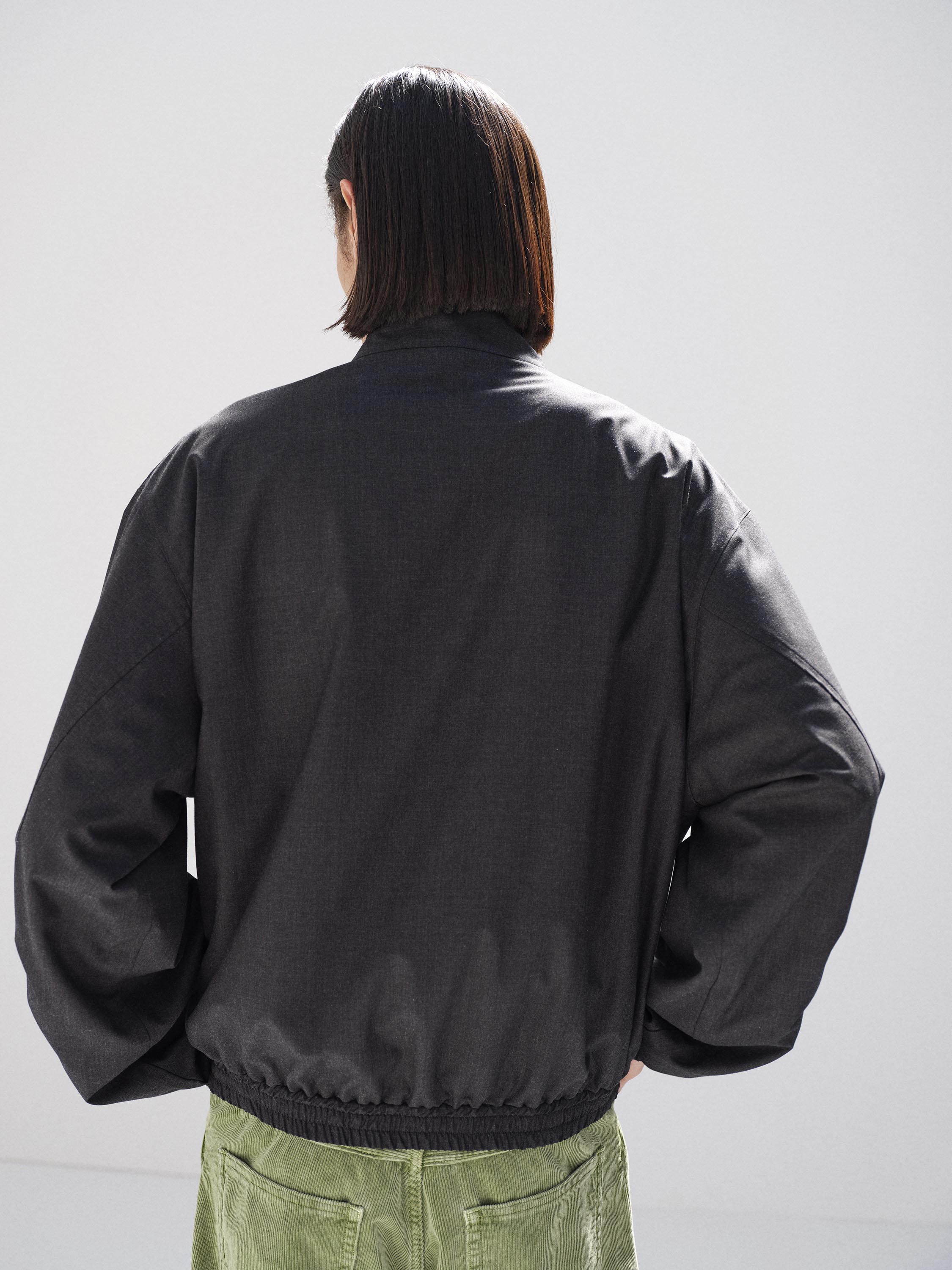 ULTRA FINE TROPICAL WOOL ZIP BLOUSON 詳細画像 TOP CHARCOAL 4