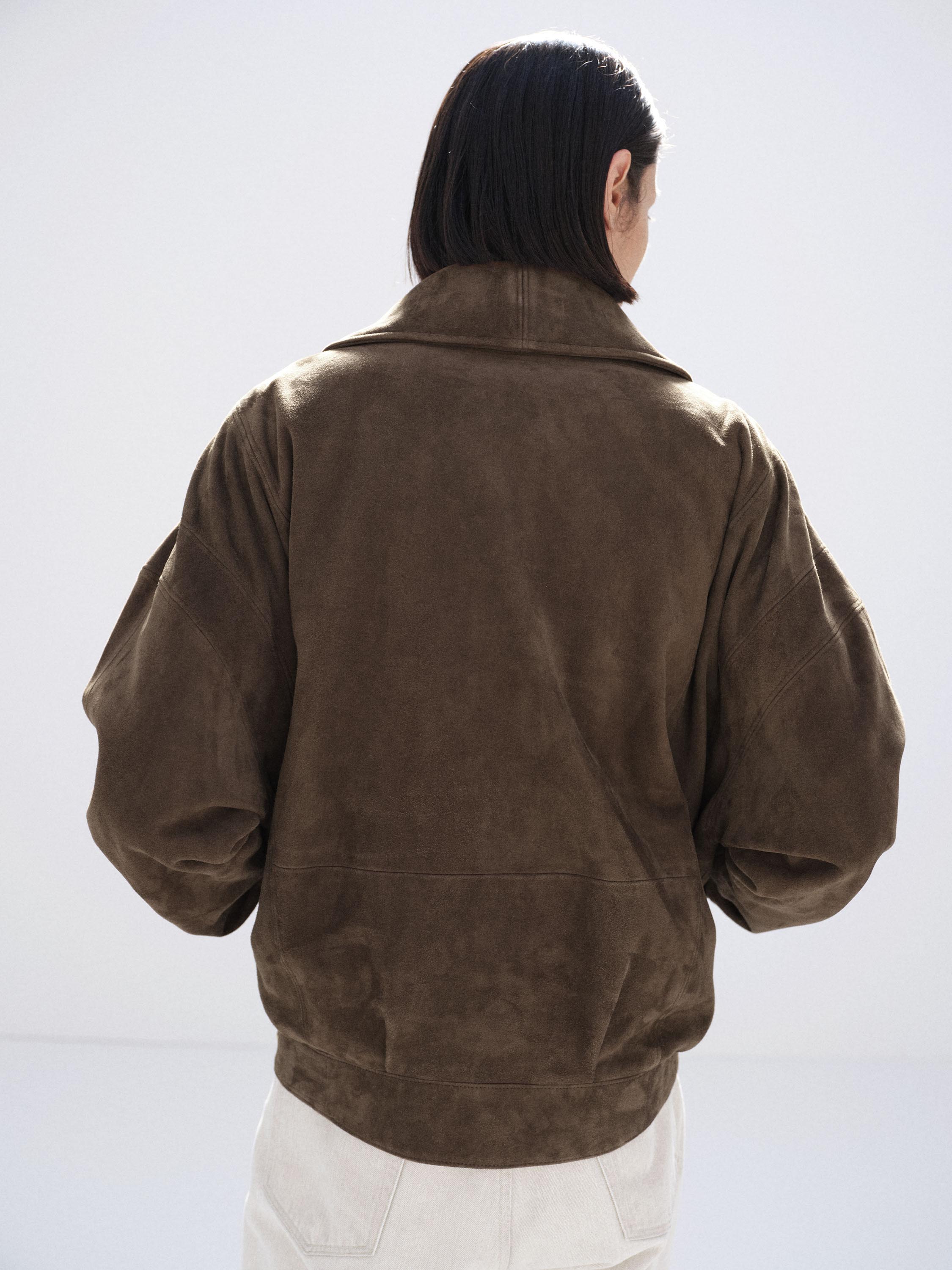 SILKY GRAIN SUEDE BLOUSON 詳細画像 DARK BROWN 5
