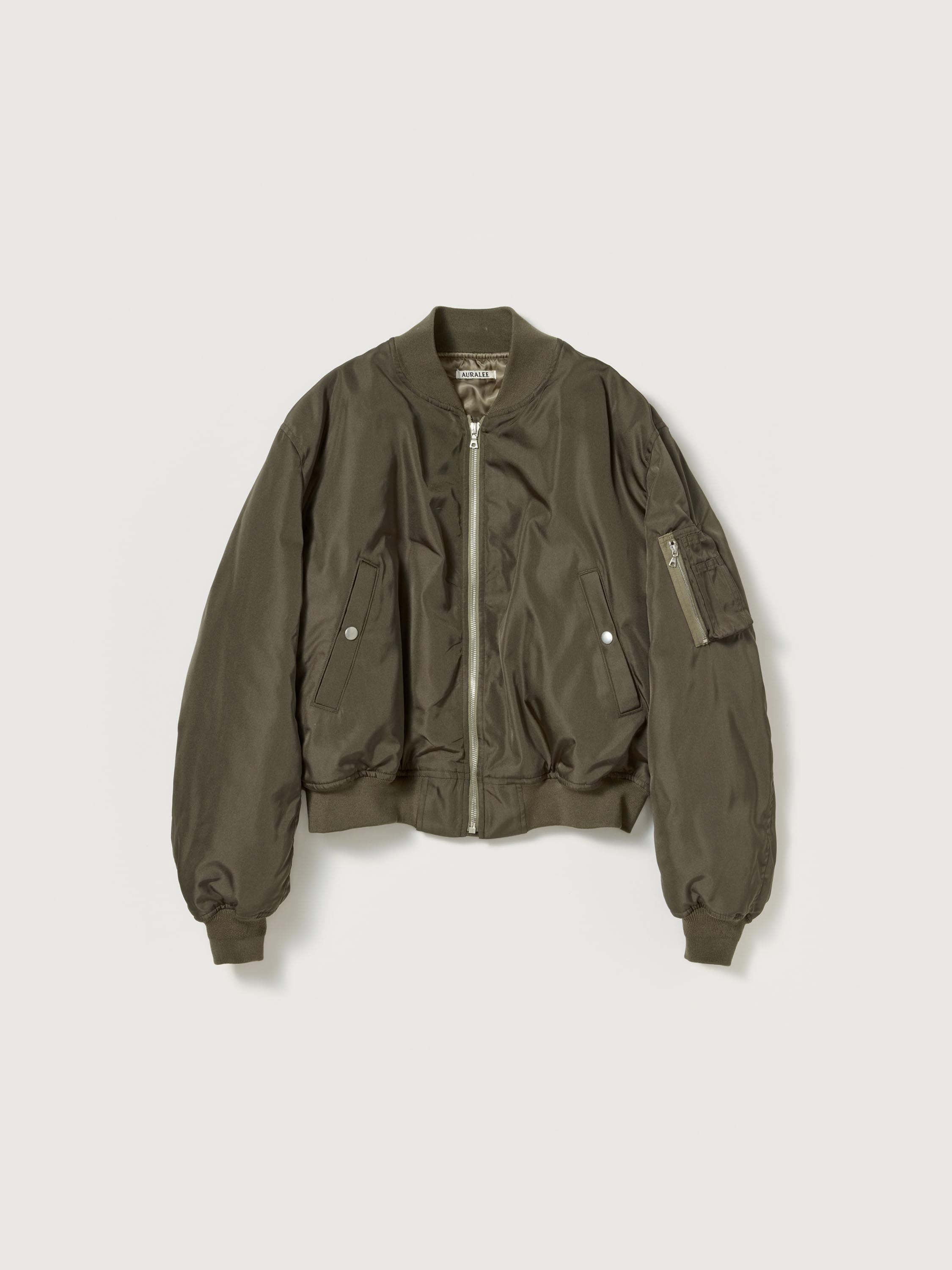 HIGH DENSITY SILK TWILL FLIGHT BLOUSON 詳細画像 DARK OLIVE 1