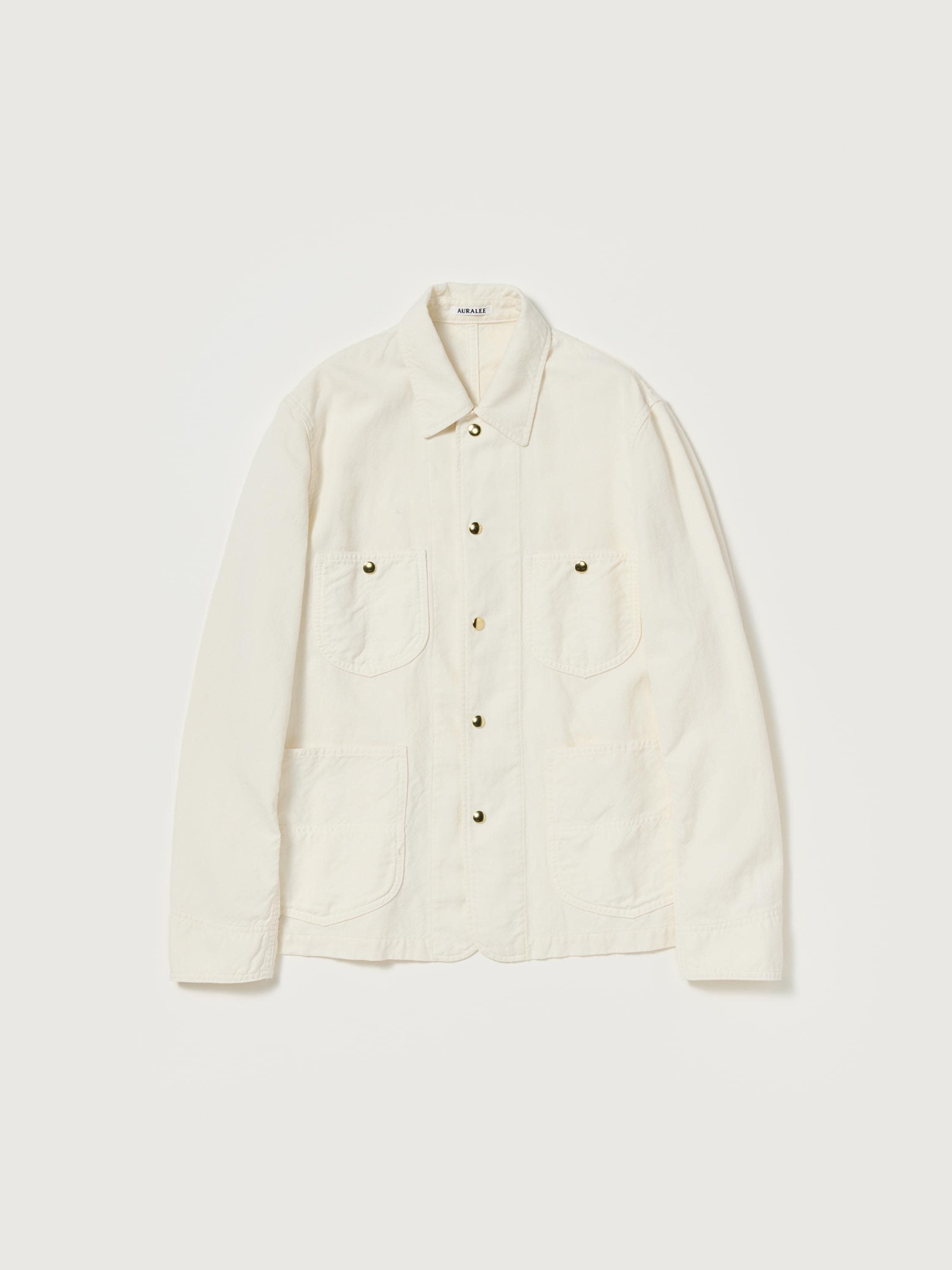 WOOL COTTON LINEN OX WORK JACKET 詳細画像 OFF WHITE 5