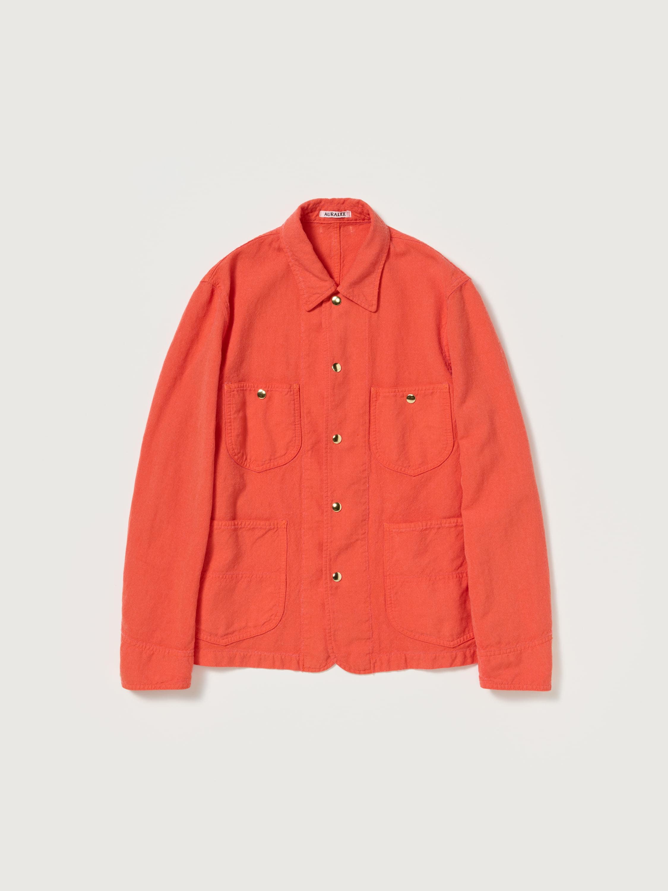 WOOL COTTON LINEN OX WORK JACKET 詳細画像 RED ORANGE 1