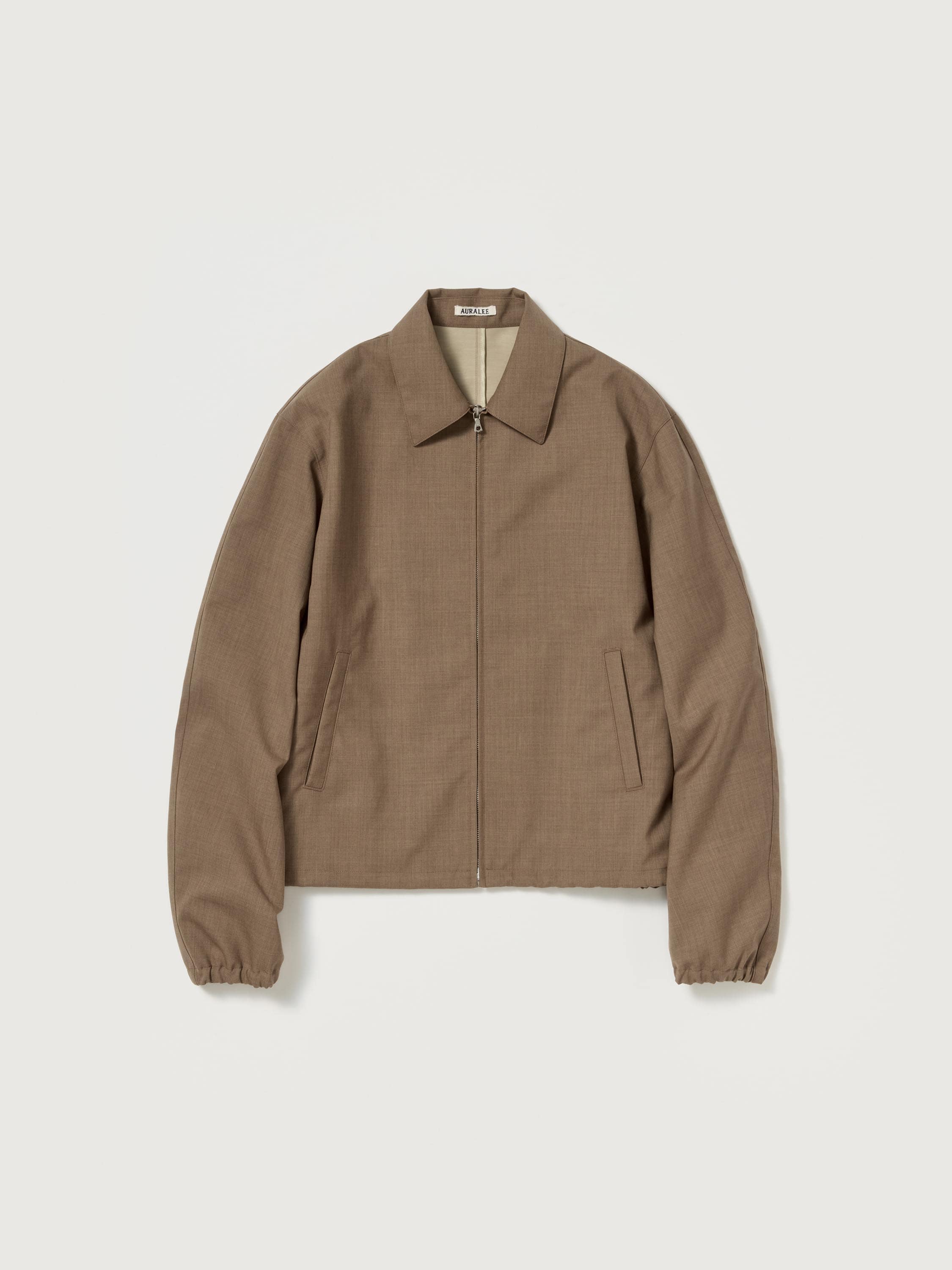 BONDED TROPICAL WOOL ZIP BLOUSON 詳細画像 TOP BROWN 5