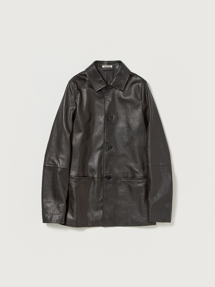 TEXTURED LAMB LEATHER BLOUSON