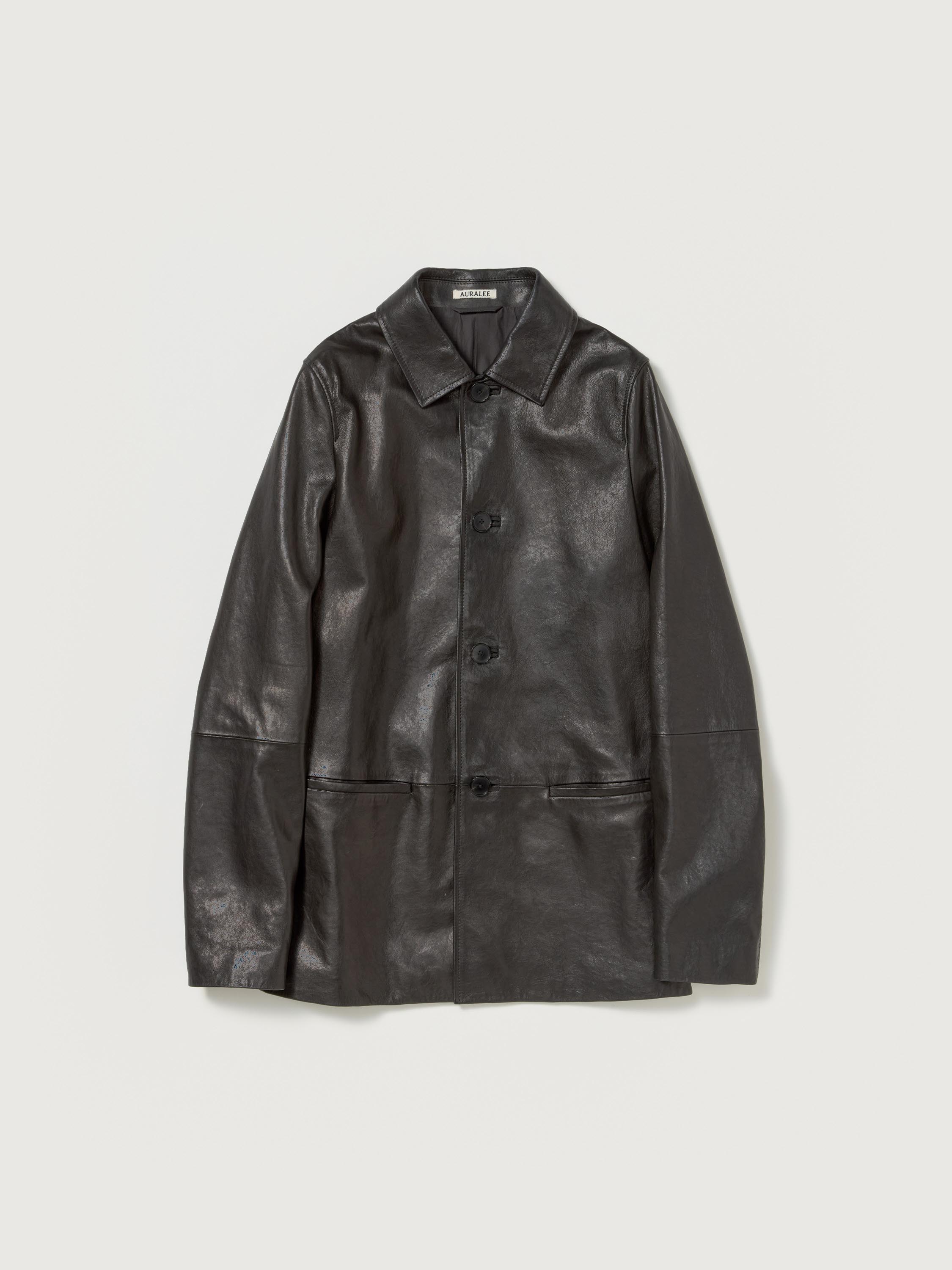 TEXTURED LAMB LEATHER BLOUSON 詳細画像 BLACK 5