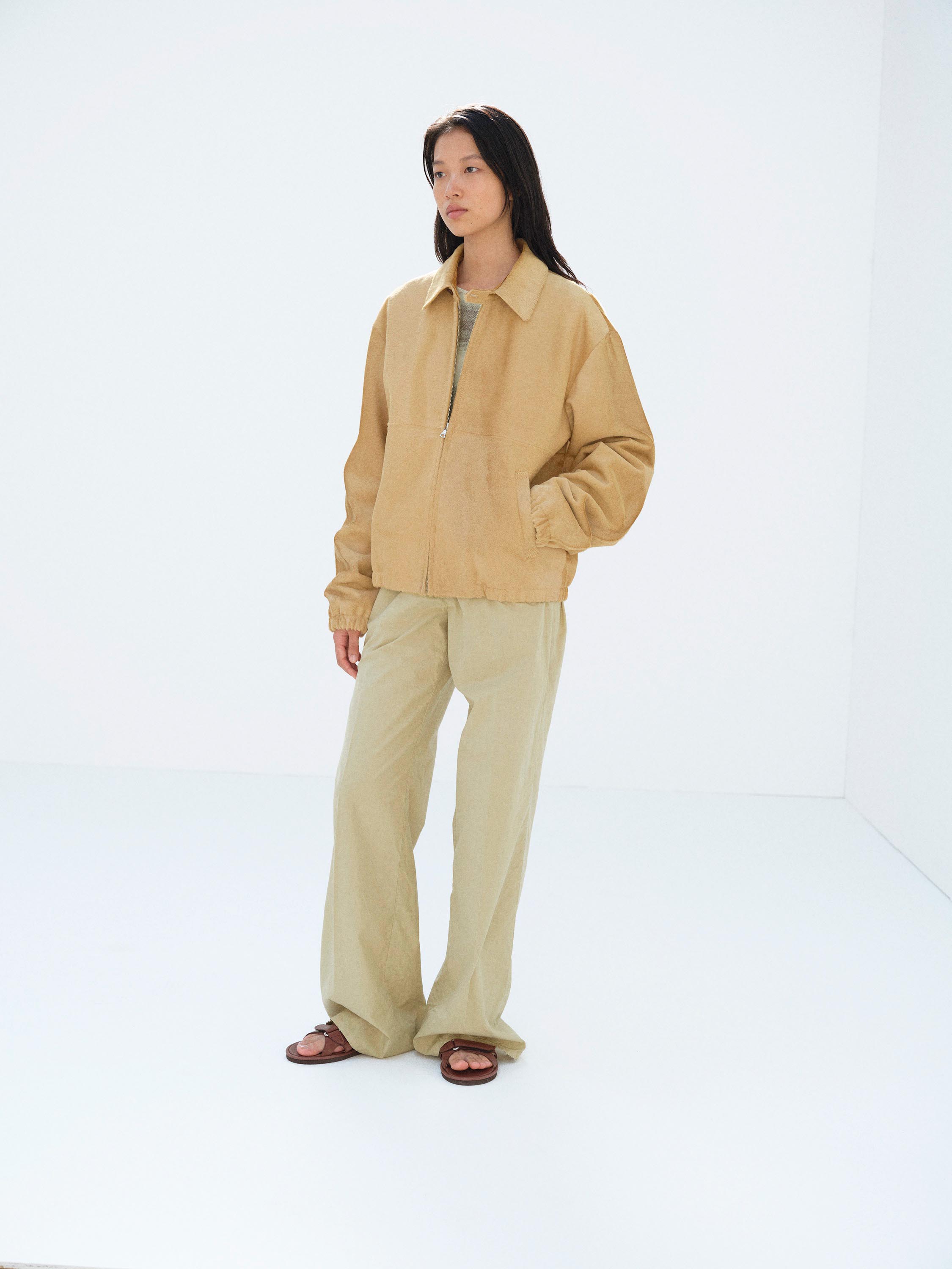 CALF HAIR ZIP BLOUSON 詳細画像 BEIGE 3