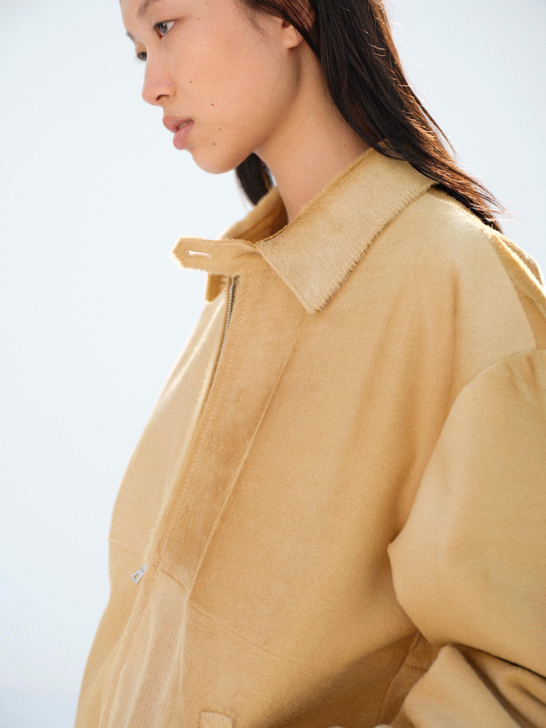 CALF HAIR ZIP BLOUSON 詳細画像 BEIGE 4