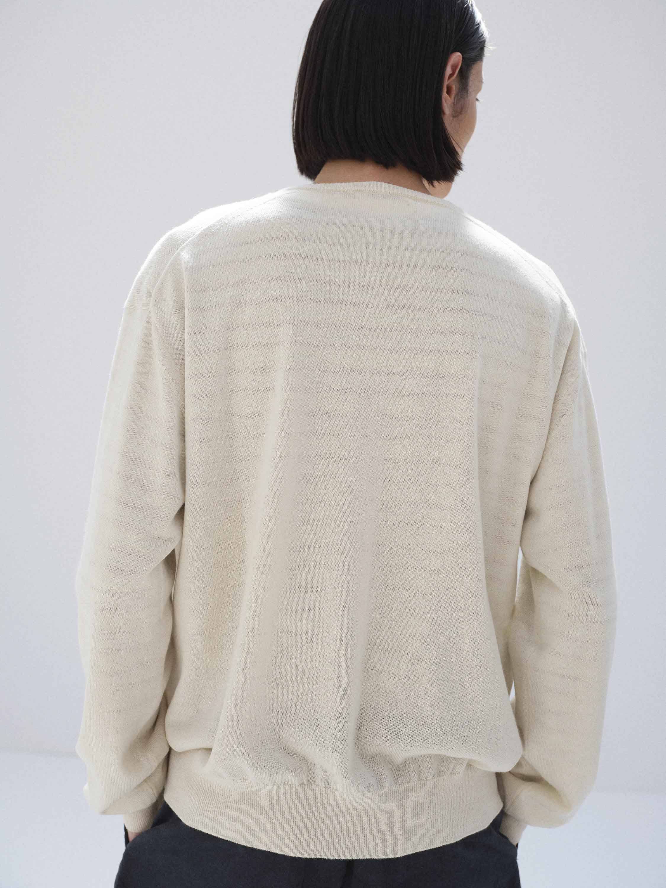 CASHMERE HARD TWIST KNIT CARDIGAN 詳細画像 IVORY WHITE 3