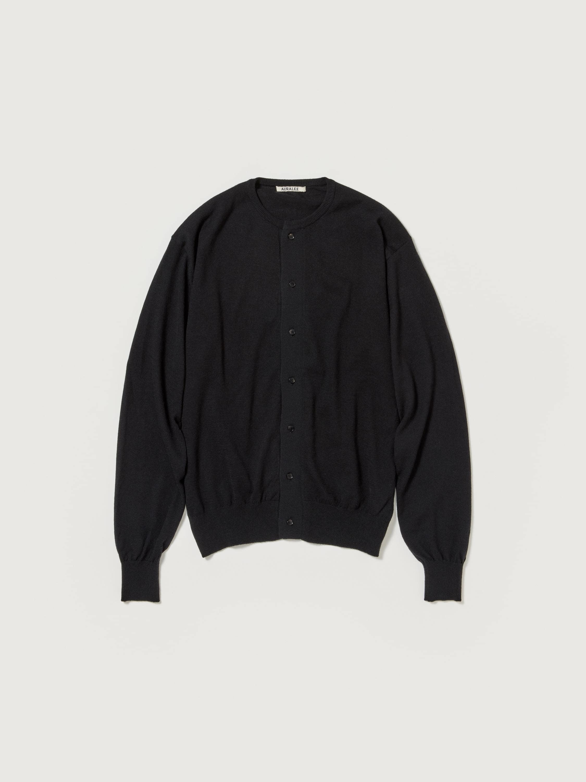 CASHMERE HARD TWIST KNIT CARDIGAN 詳細画像 BLACK 1