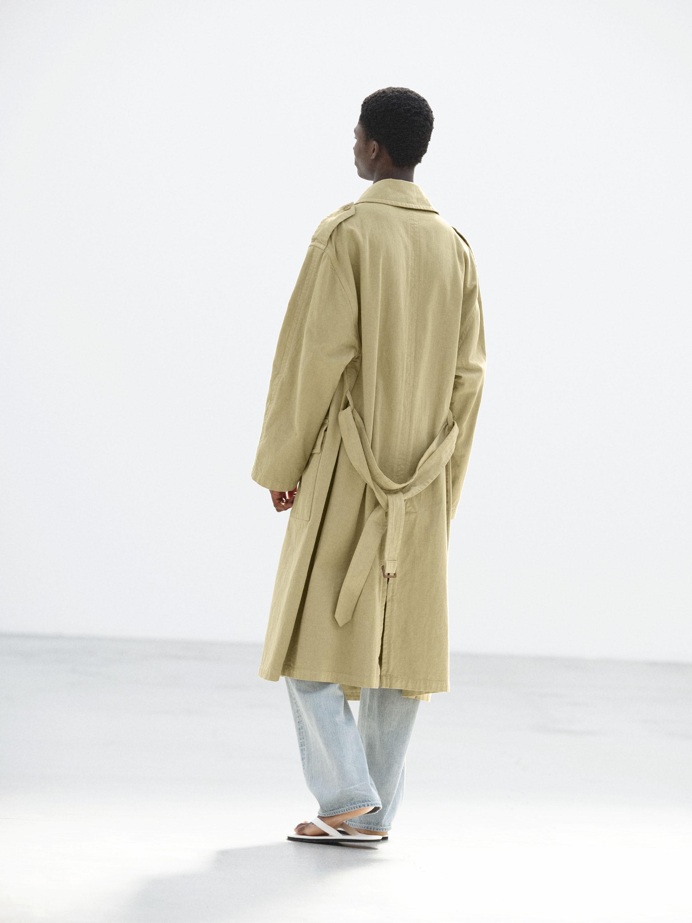 GARMENT-DYED TEXTURED CHINO COAT 詳細画像 BEIGE 5
