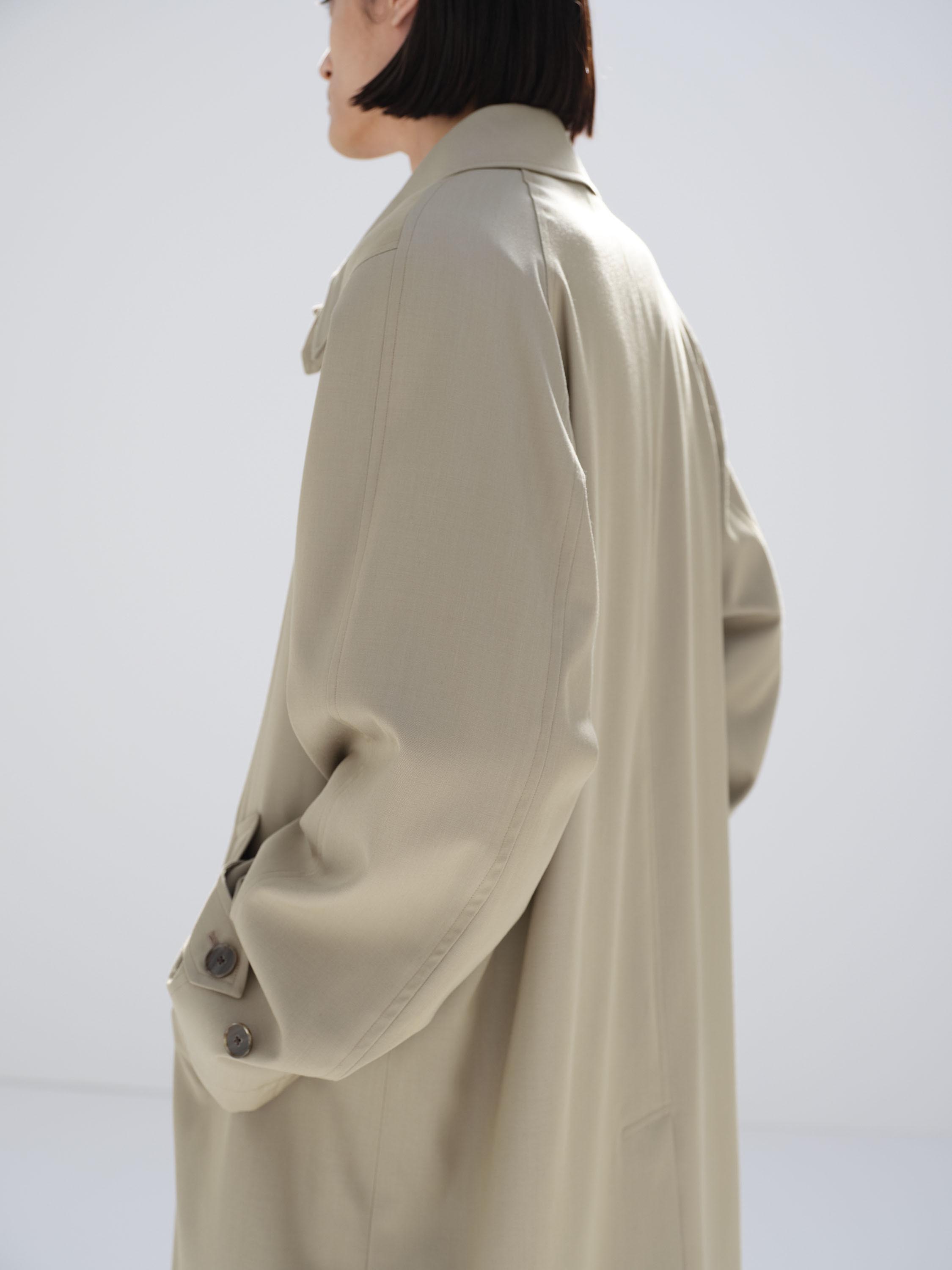 LIGHT WOOL MAX GABARDINE COAT 詳細画像 KHAKI BEIGE CHAMBRAY 3