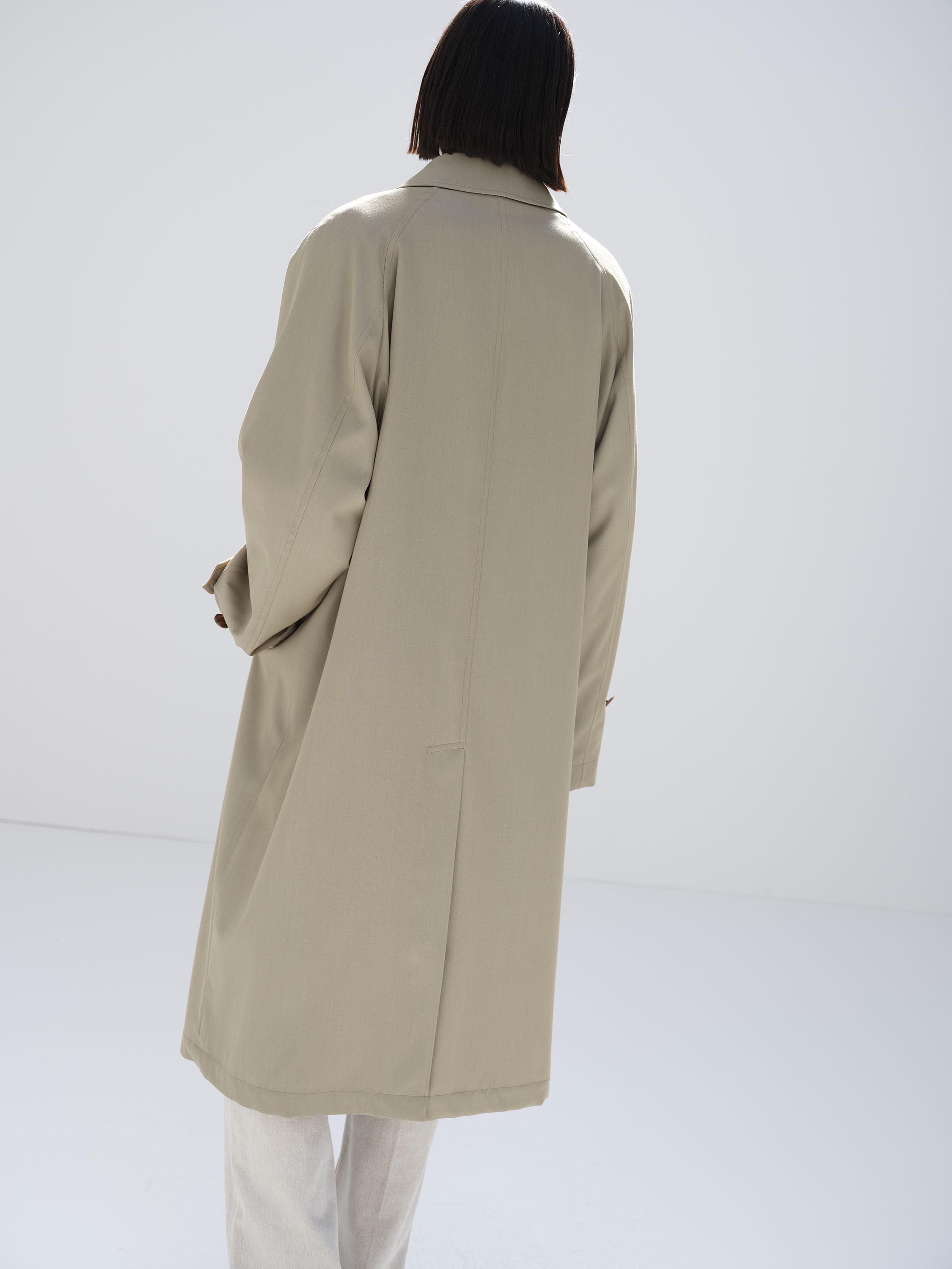 LIGHT WOOL MAX GABARDINE COAT 詳細画像 KHAKI BEIGE CHAMBRAY 4