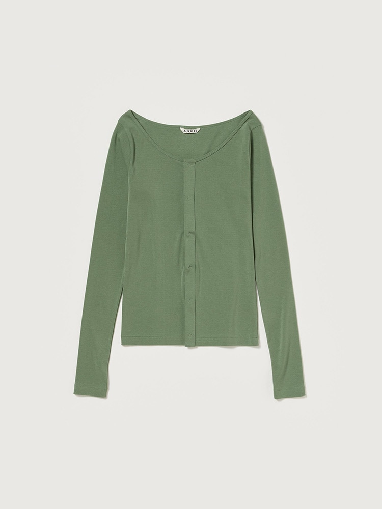 ORGANIC COTTON FINE RIB CARDIGAN