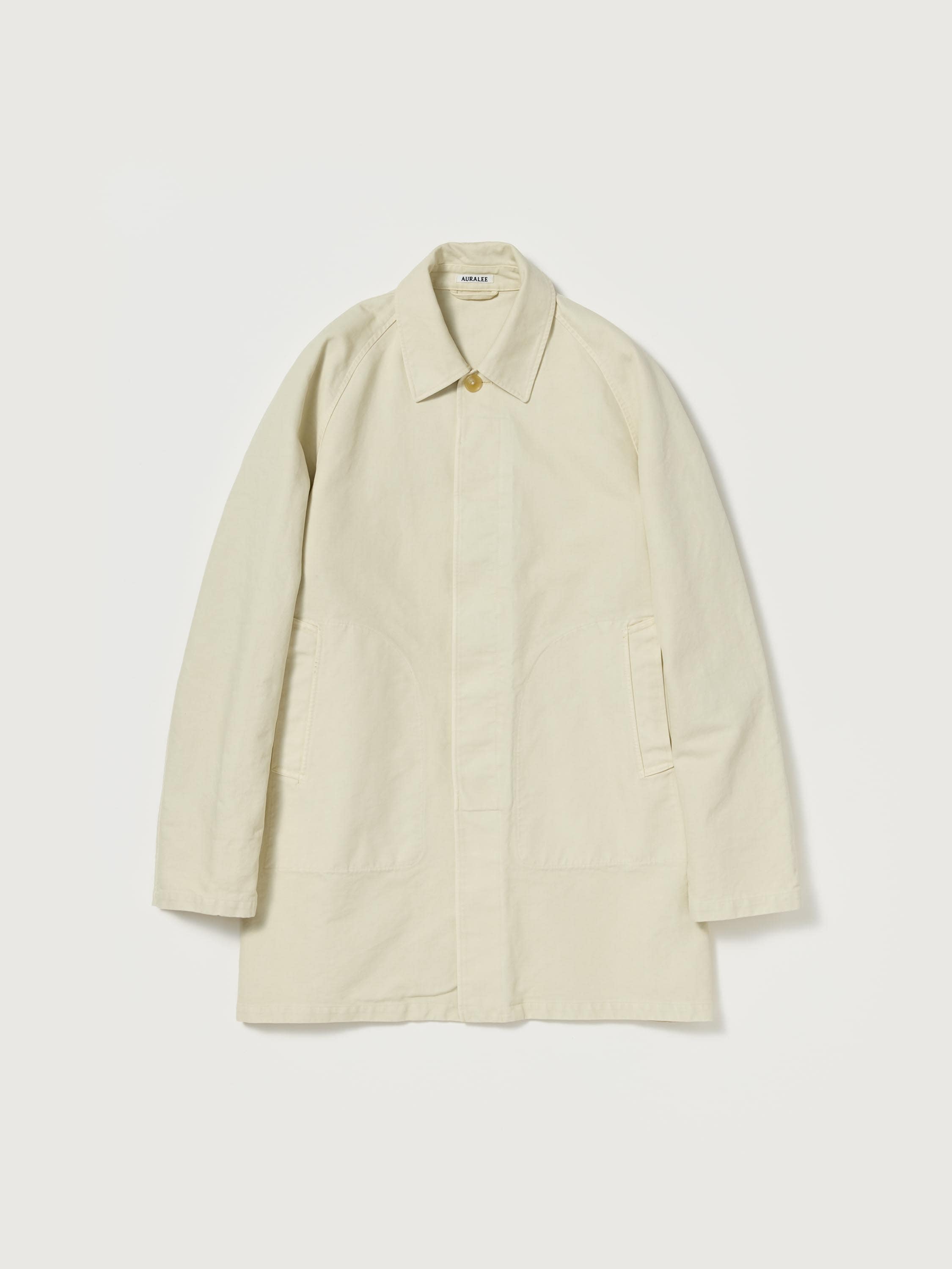 GARMENT-DYED ORGANIC COTTON HEAVY TWILL SHORT COAT 詳細画像 DUSTY IVORY 1