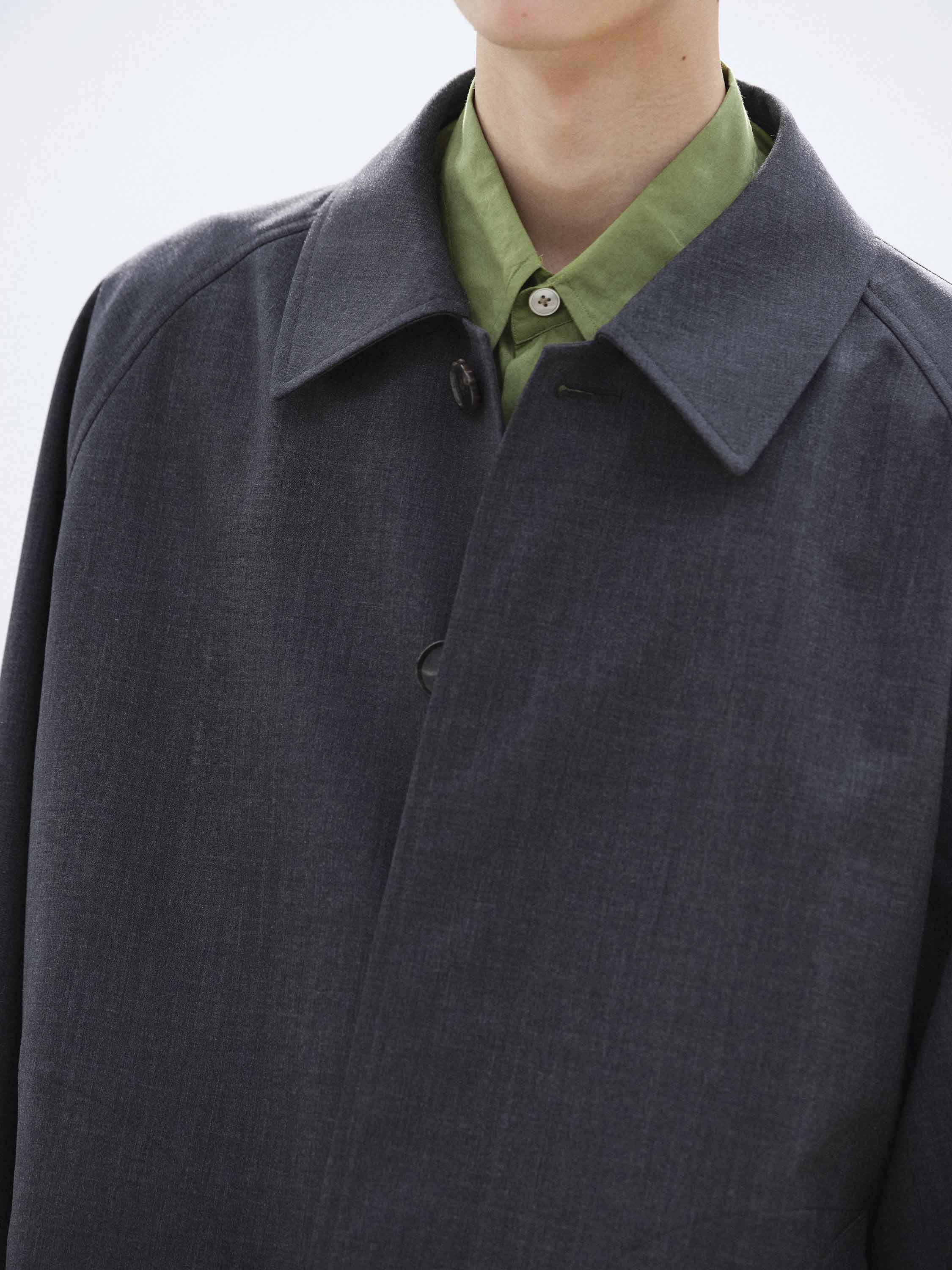 BONDED TROPICAL WOOL SHORT COAT 詳細画像 TOP CHARCOAL 4