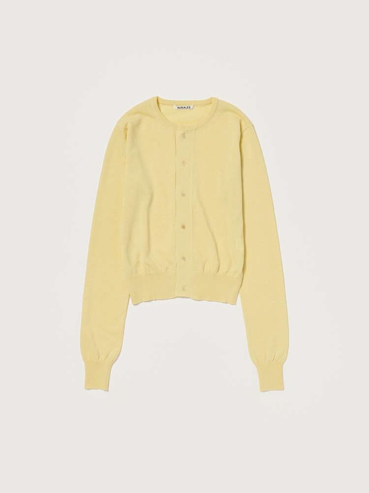 CASHMERE HARD TWIST KNIT CARDIGAN