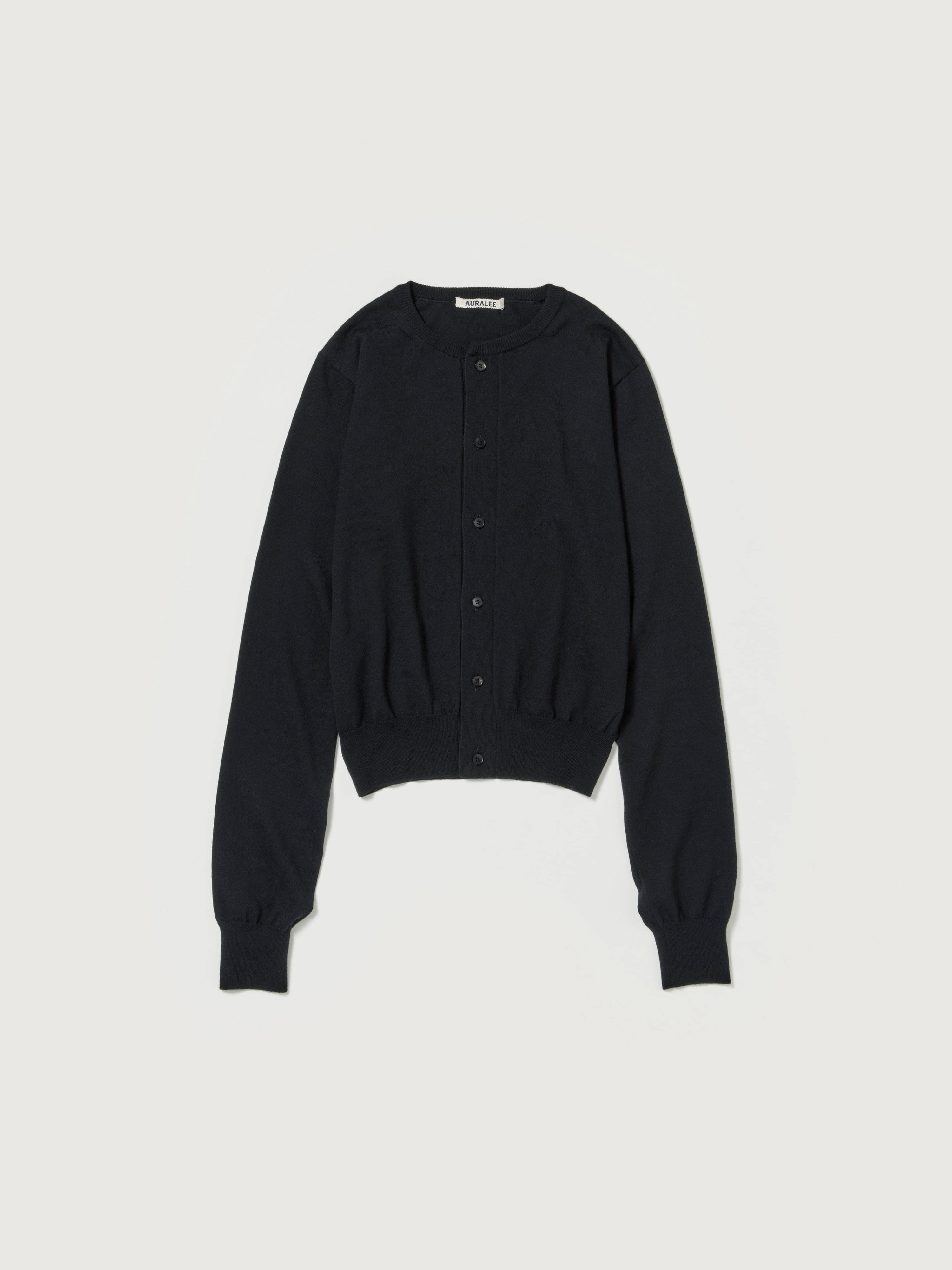 CASHMERE HARD TWIST KNIT CARDIGAN 詳細画像 BLACK 1
