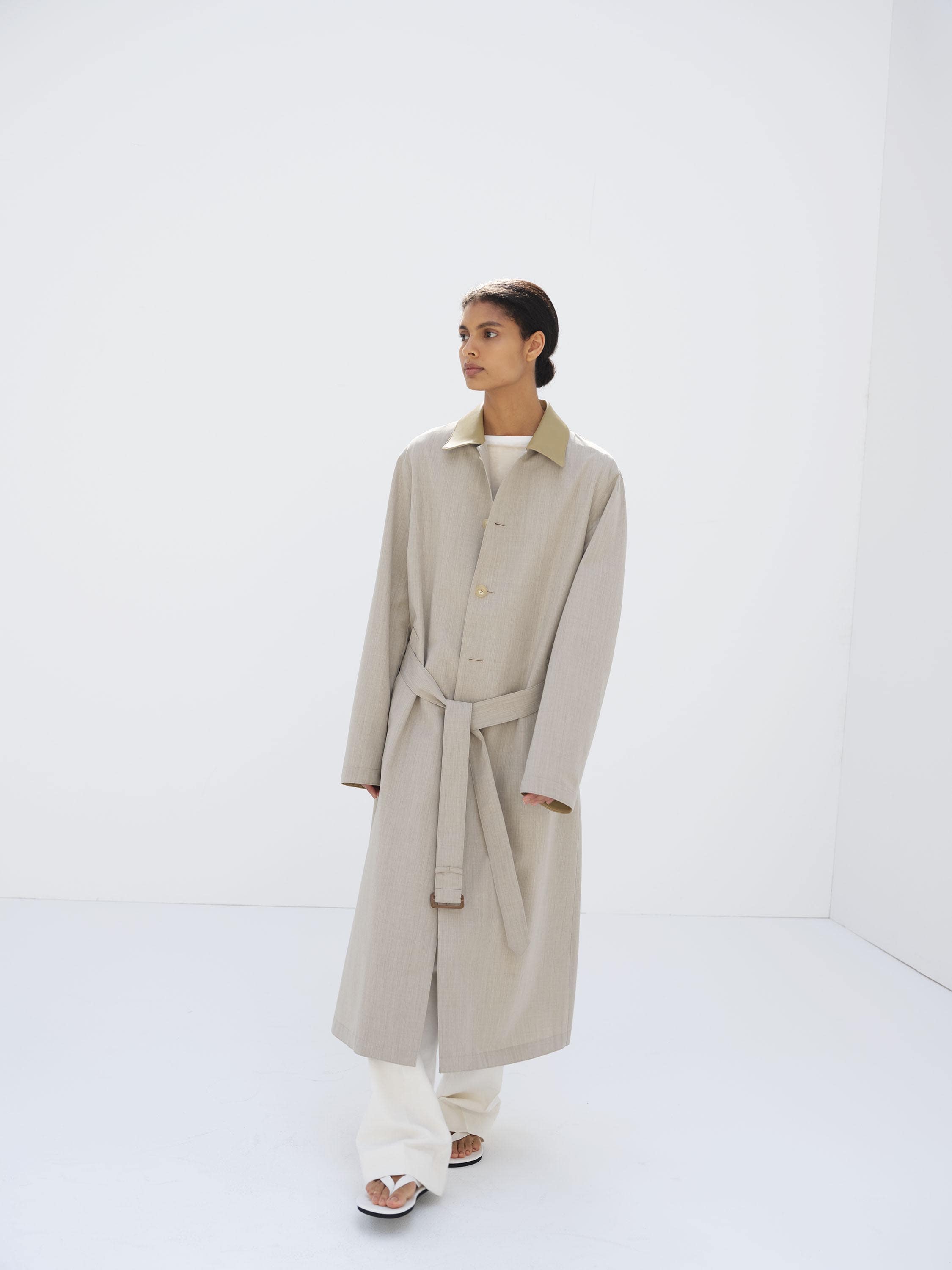 WOOL MAX CANVAS COAT 詳細画像 TOP GRAY BEIGE 3