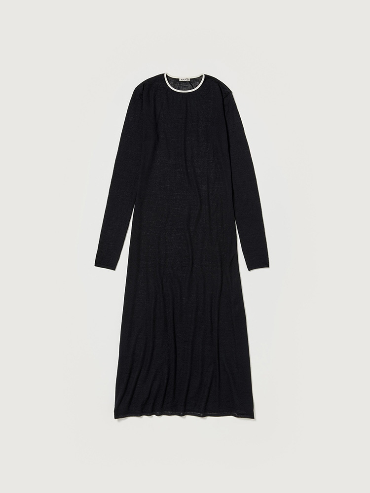 HARD TWIST HIGH GAUGE WOOL SILK KNIT DRESS