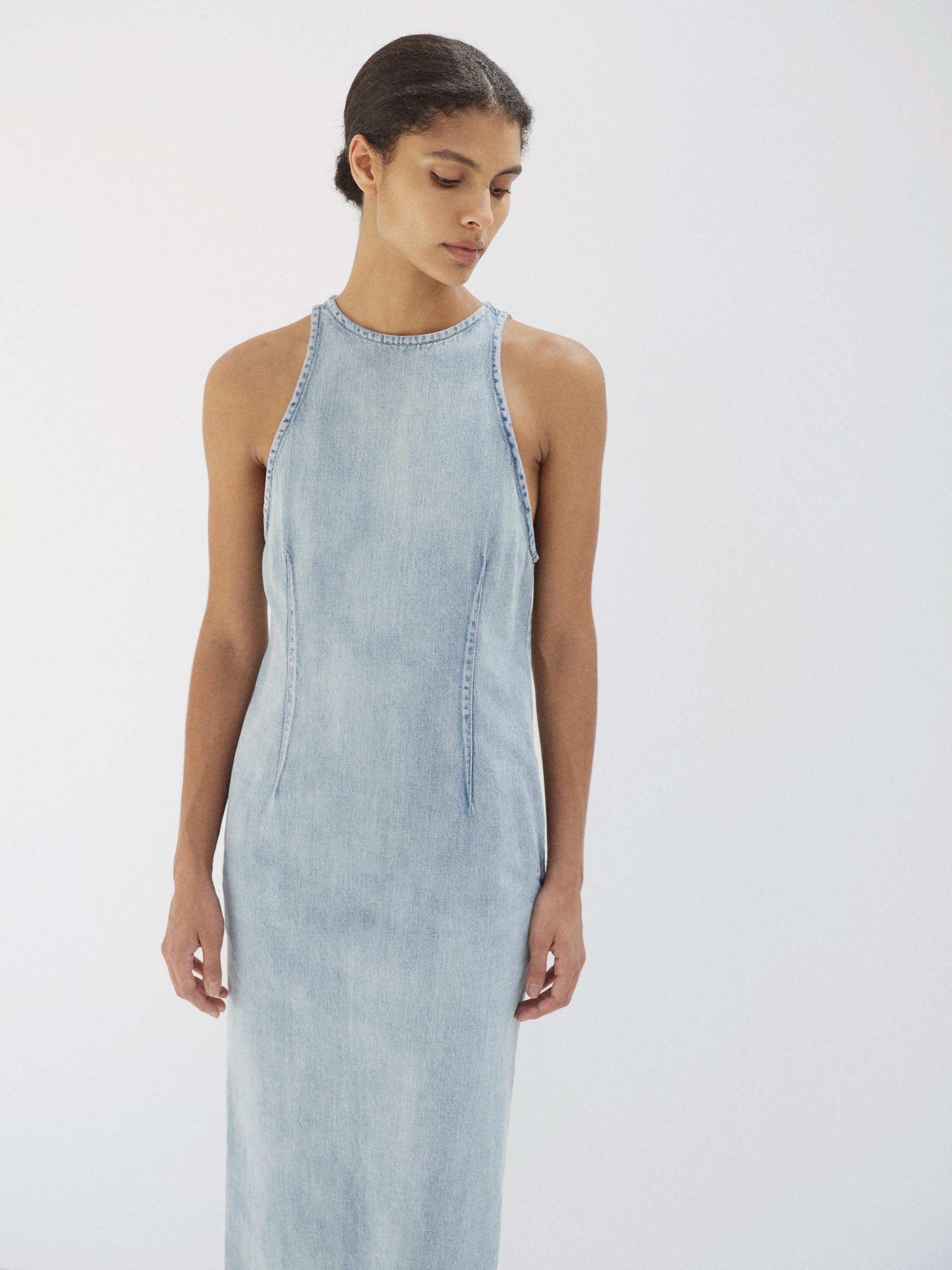 FADED SELVEDGE LIGHT DENIM DRESS 詳細画像 LIGHT INDIGO 2