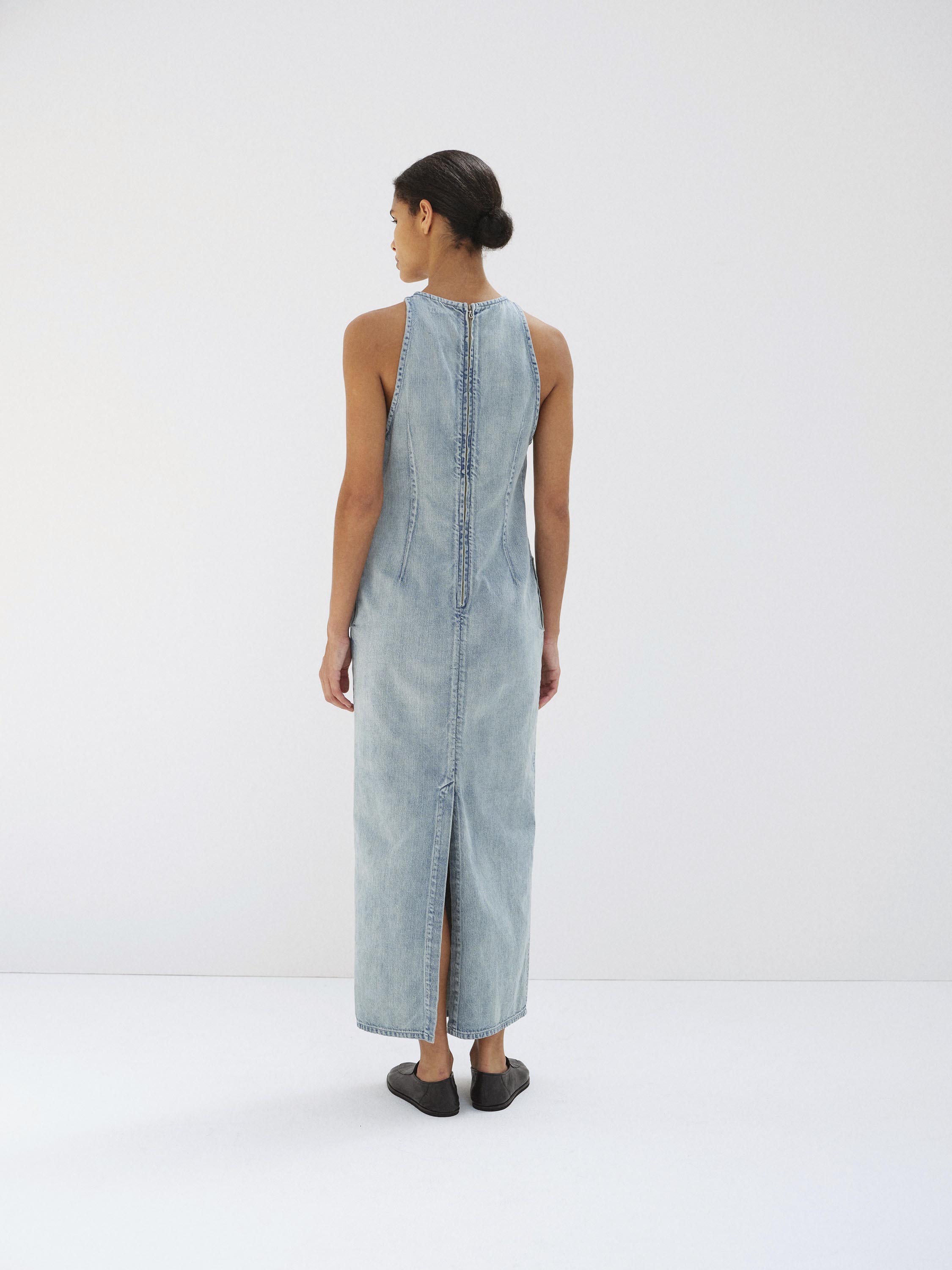 FADED SELVEDGE LIGHT DENIM DRESS 詳細画像 LIGHT INDIGO 4