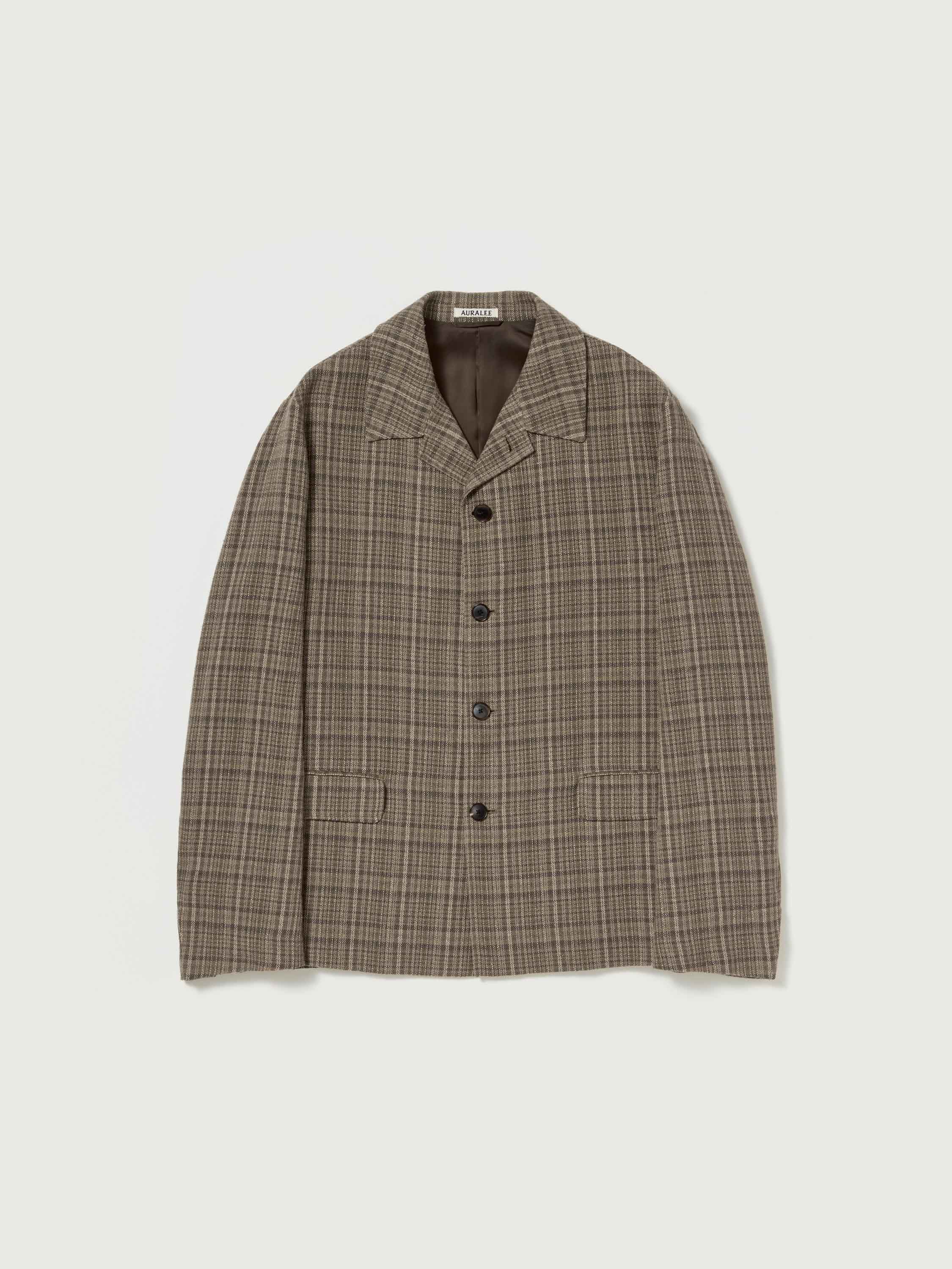 SILK LINEN NEP CHECK JACKET 詳細画像 DARK BROWN CHECK 1