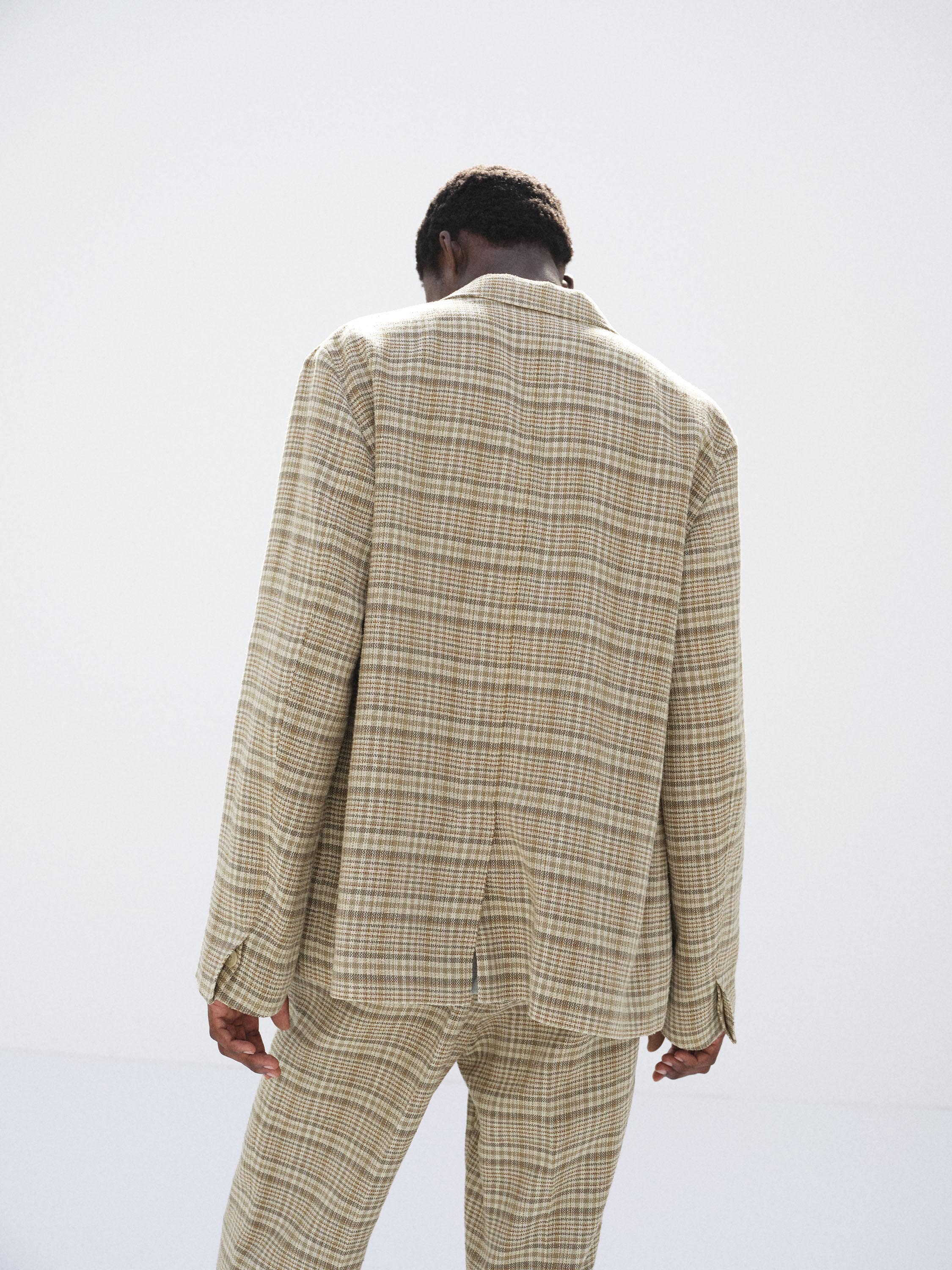 SILK LINEN NEP CHECK JACKET 詳細画像 IVORY BEIGE CHECK 4