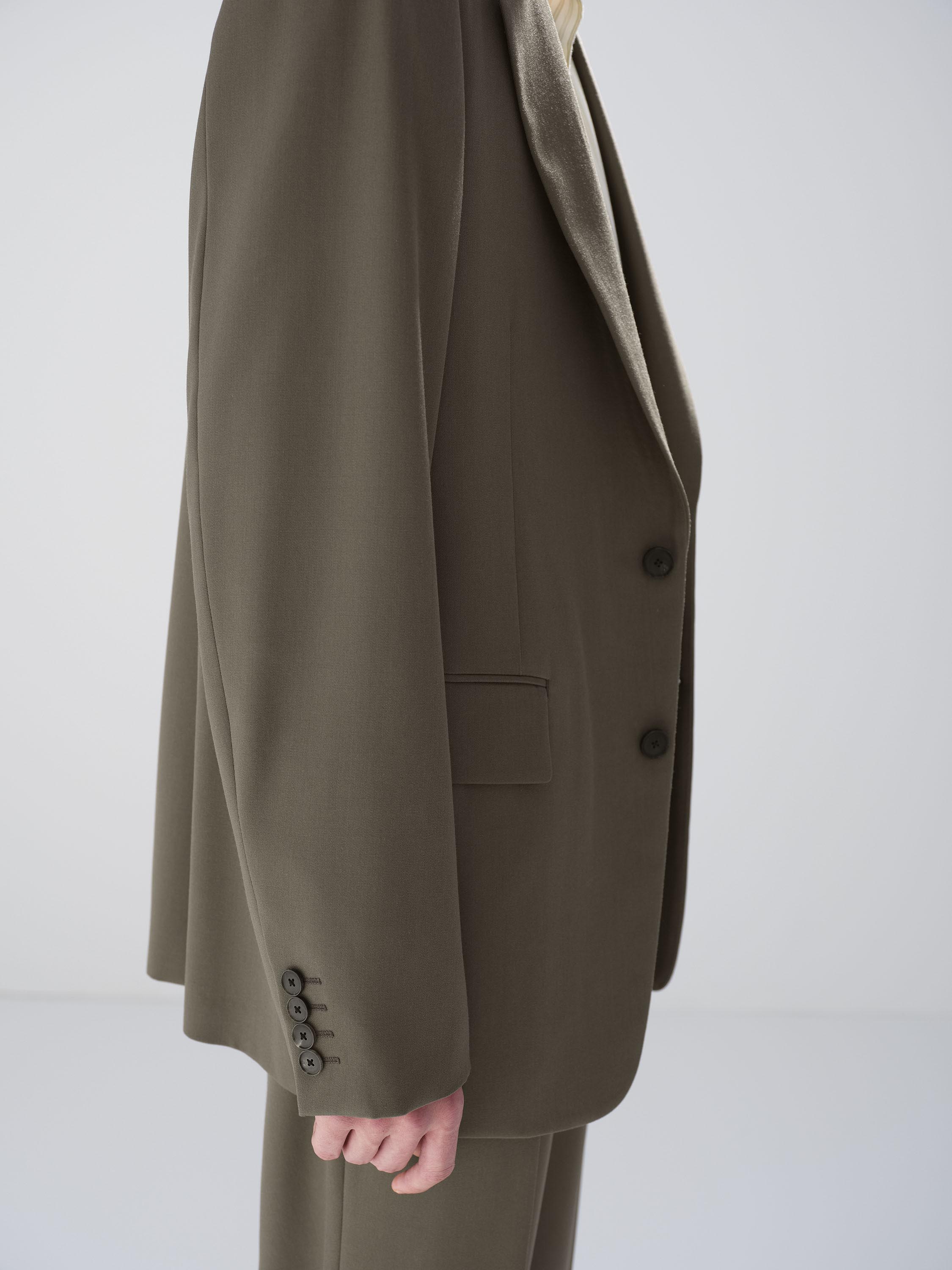 LIGHT WOOL MAX GABARDINE JACKET 詳細画像 DARK OLIVE BROWN 3