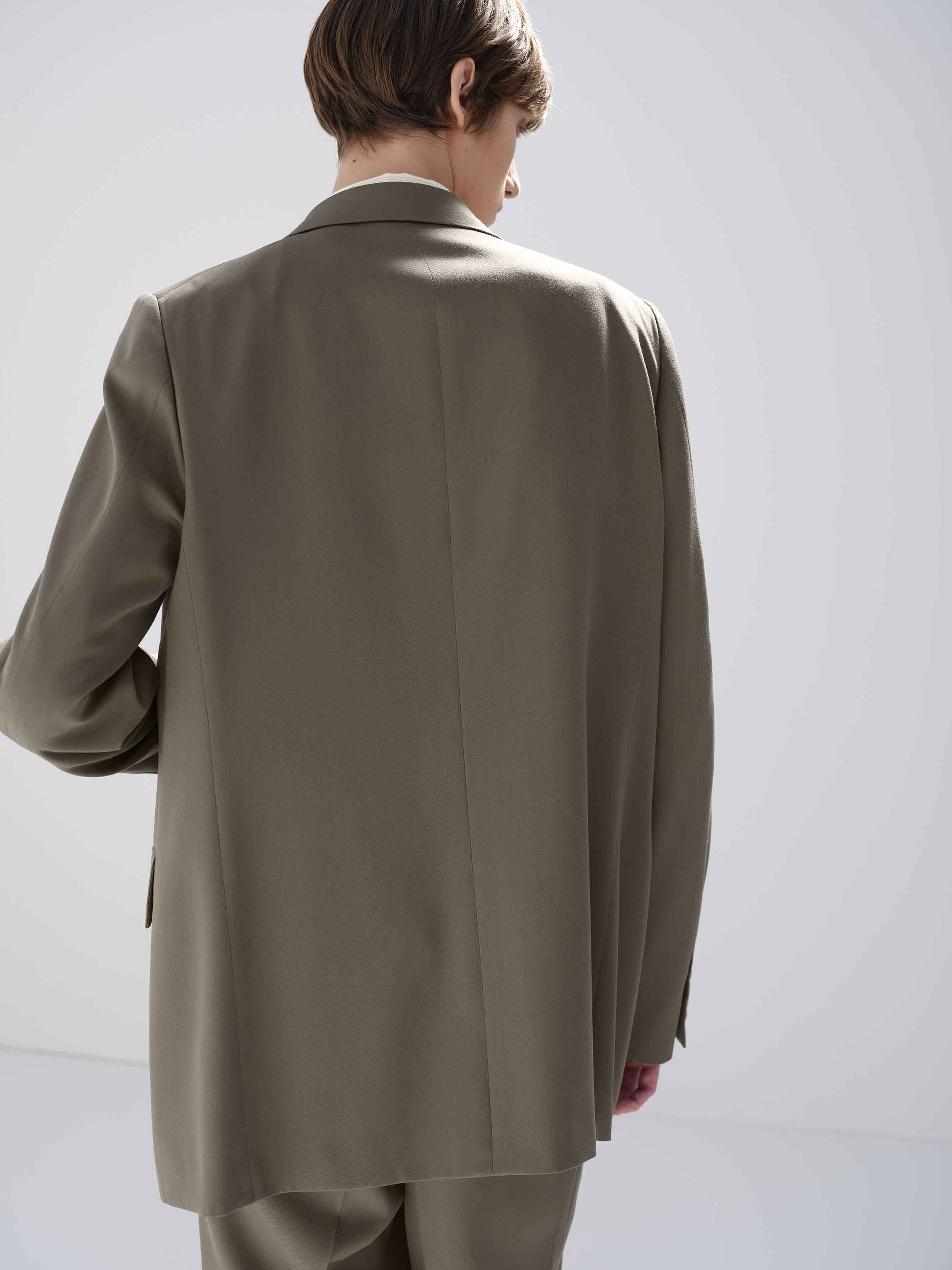 LIGHT WOOL MAX GABARDINE JACKET 詳細画像 DARK OLIVE BROWN 4