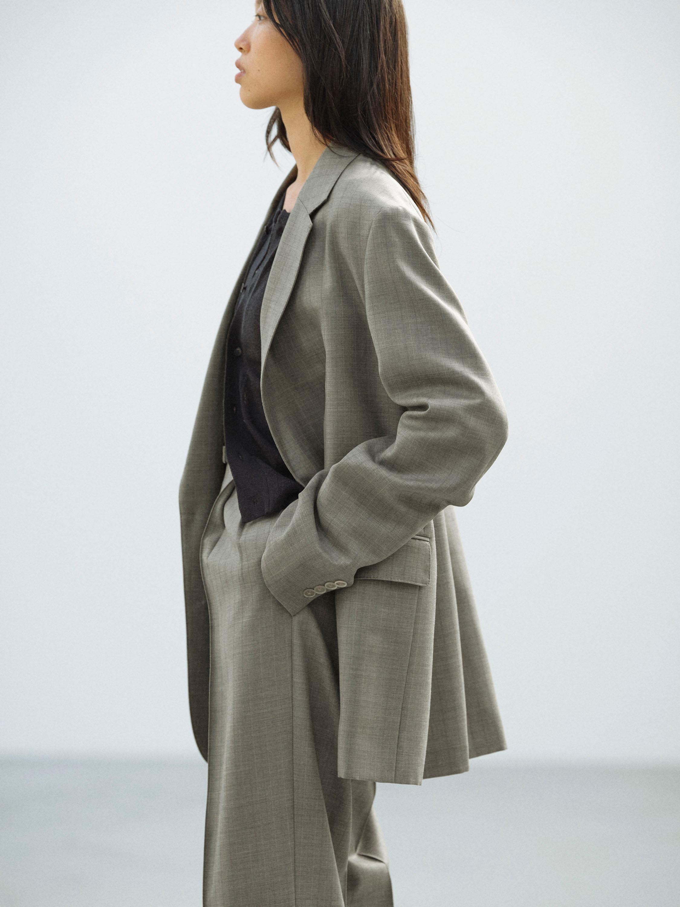 BLUEFACED WOOL JACKET 詳細画像 KHAKI GRAY STRIPE 3