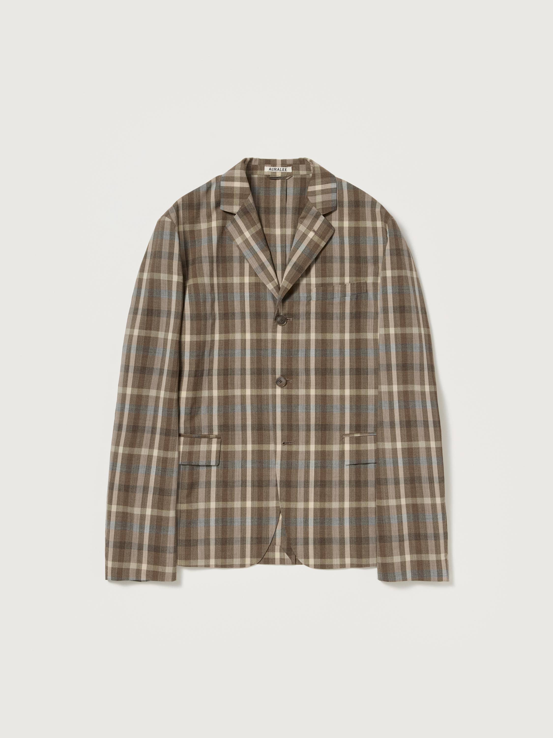 SUPER FINE TROPICAL WOOL CHECK JACKET 詳細画像 TOP BROWN CHECK 6