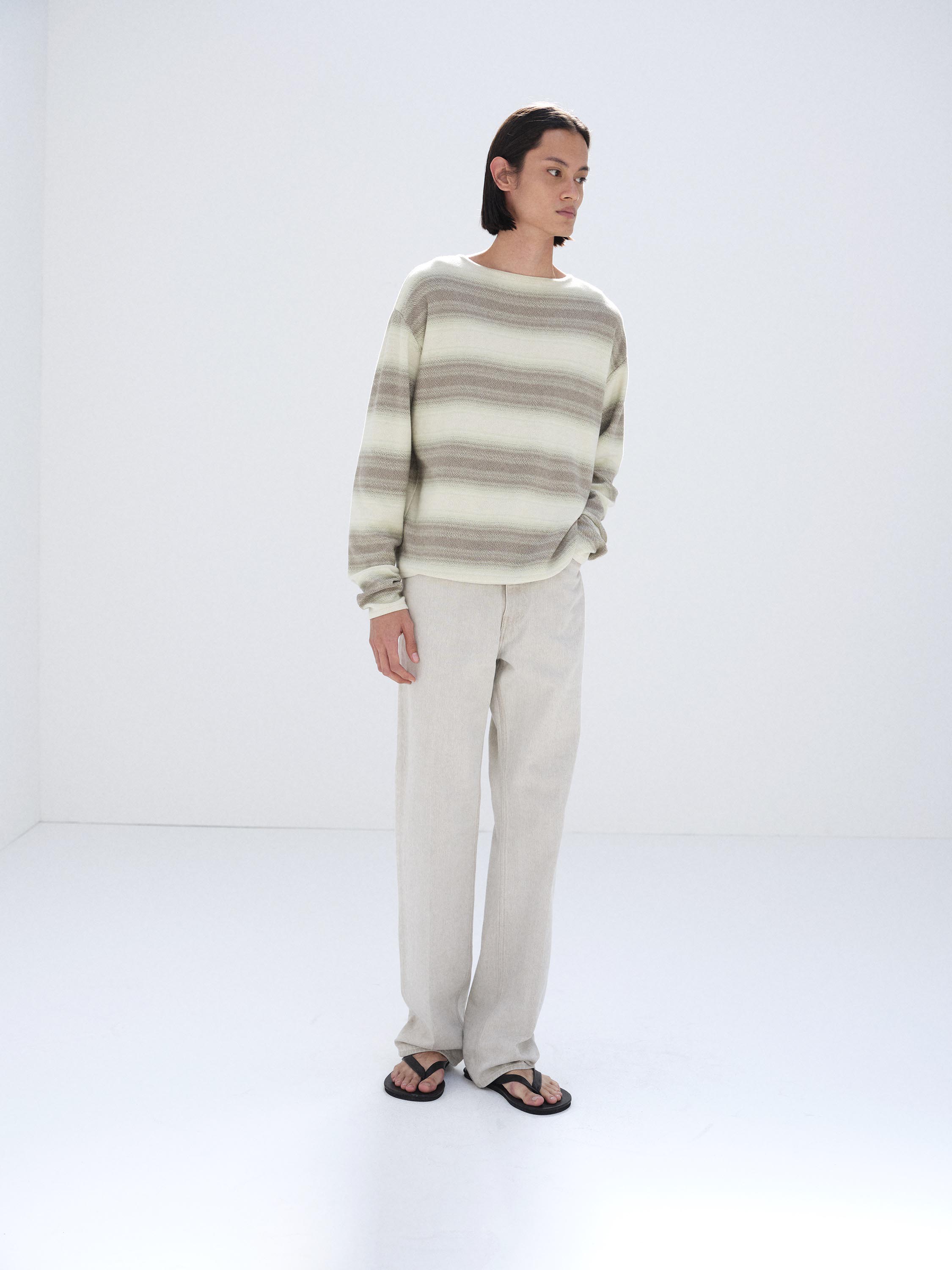 FADED HARD TWIST BROWN DENIM 5P PANTS 詳細画像 LIGHT GRAY 2